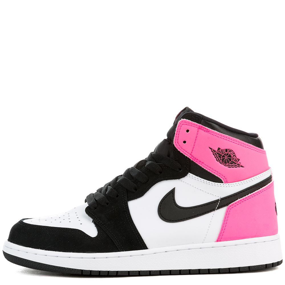 black and pink jordan 1s