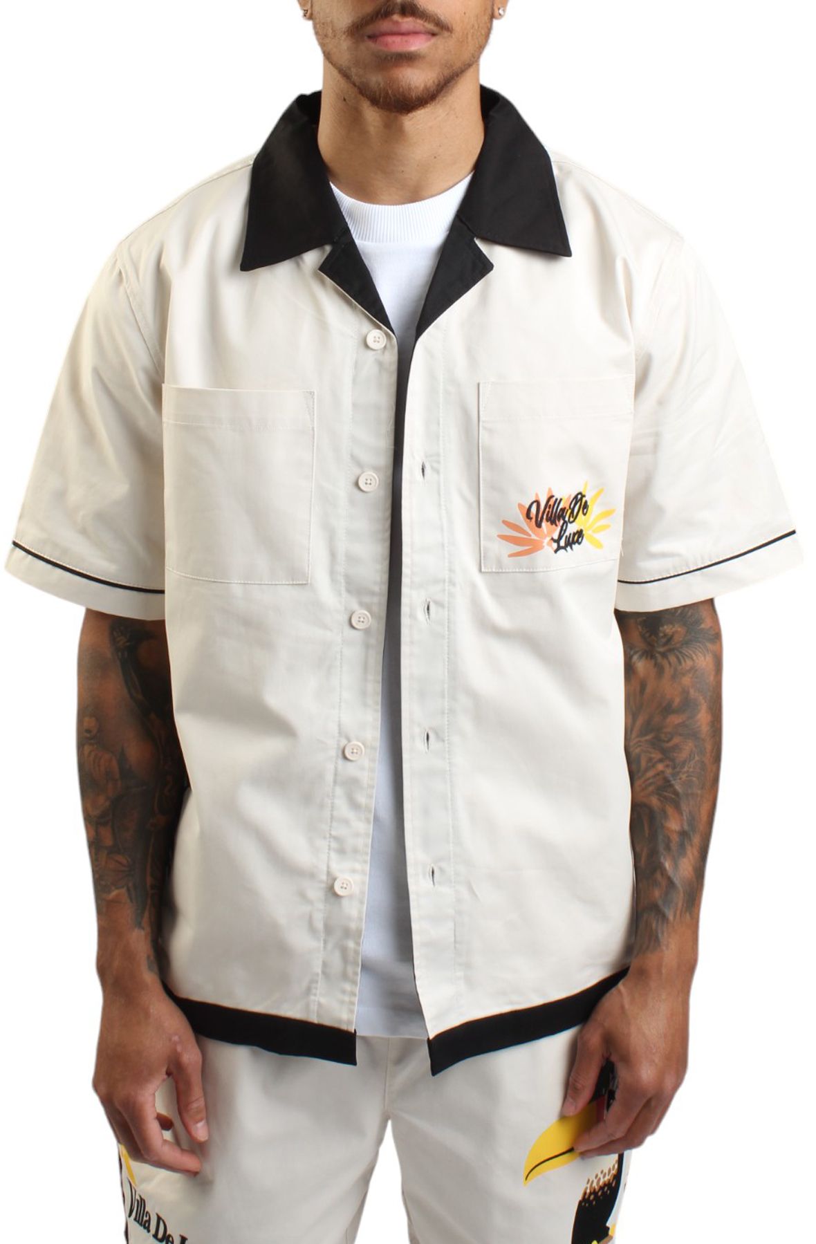 SMOKE RISE Villa Resort Lounge Shirt WH24297SK-CHALK - Shiekh