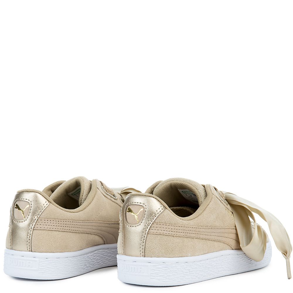 Puma suede heart beige deals