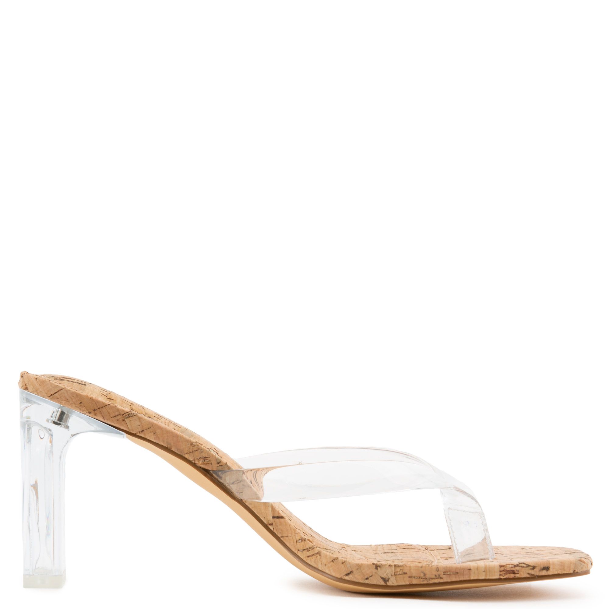 LILIANA Aura-2 Clear Low Heels AURA-2-CORK - Shiekh