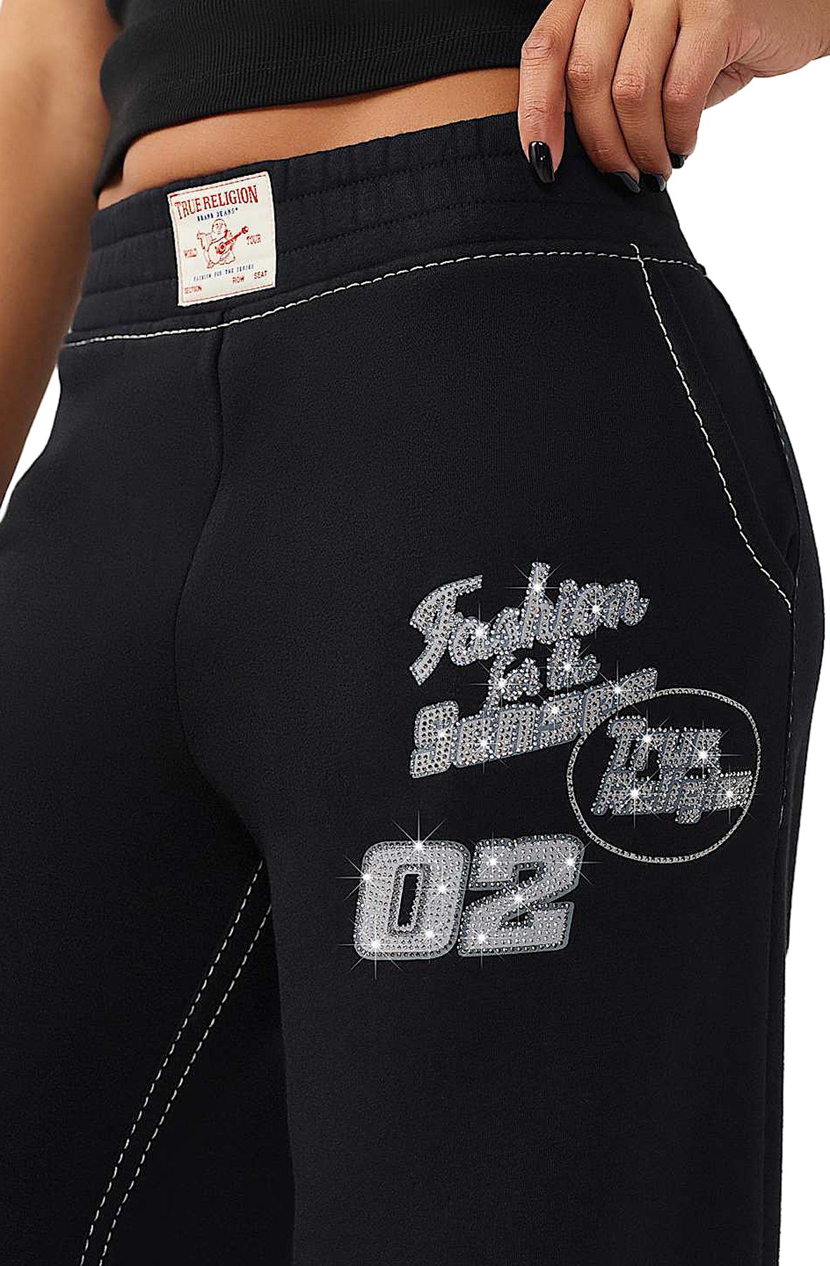TRUE RELIGION Big T Crystal Baggy Joggers 209854-1001 - Shiekh