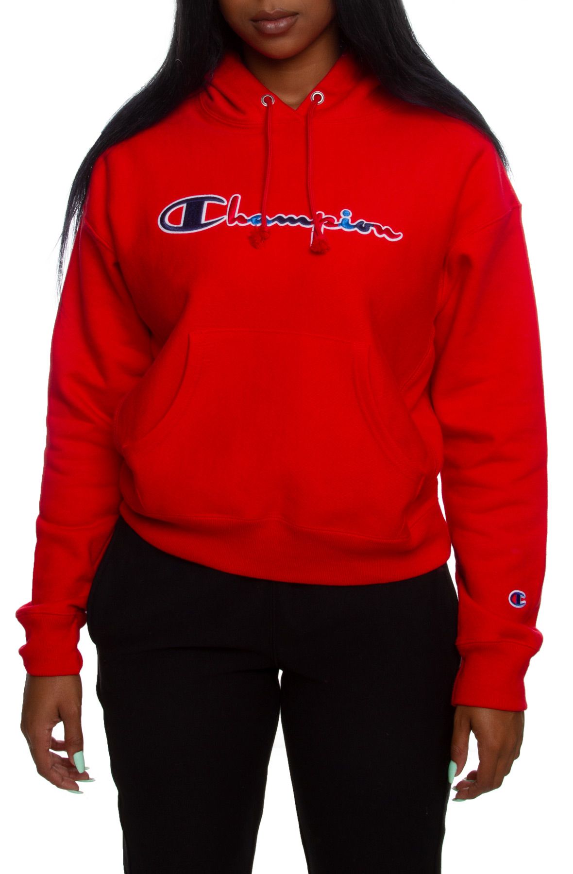 reverse weave pullover