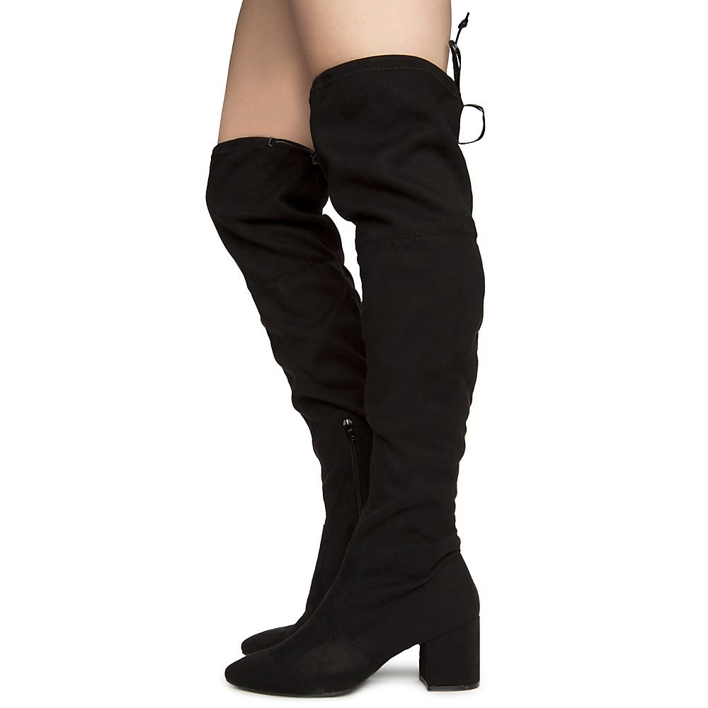 WILD DIVA Peta-21 Thigh High Boots PETA-21/BKVS - Shiekh