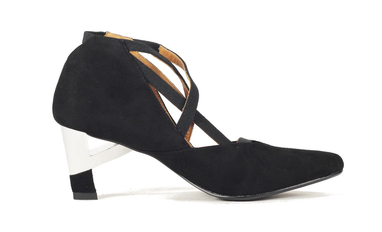 ［UNITED NUDE］Zip Pop Mid Black UNITED NUDE United Nude Teka Bootie Mid Black Suede Heel