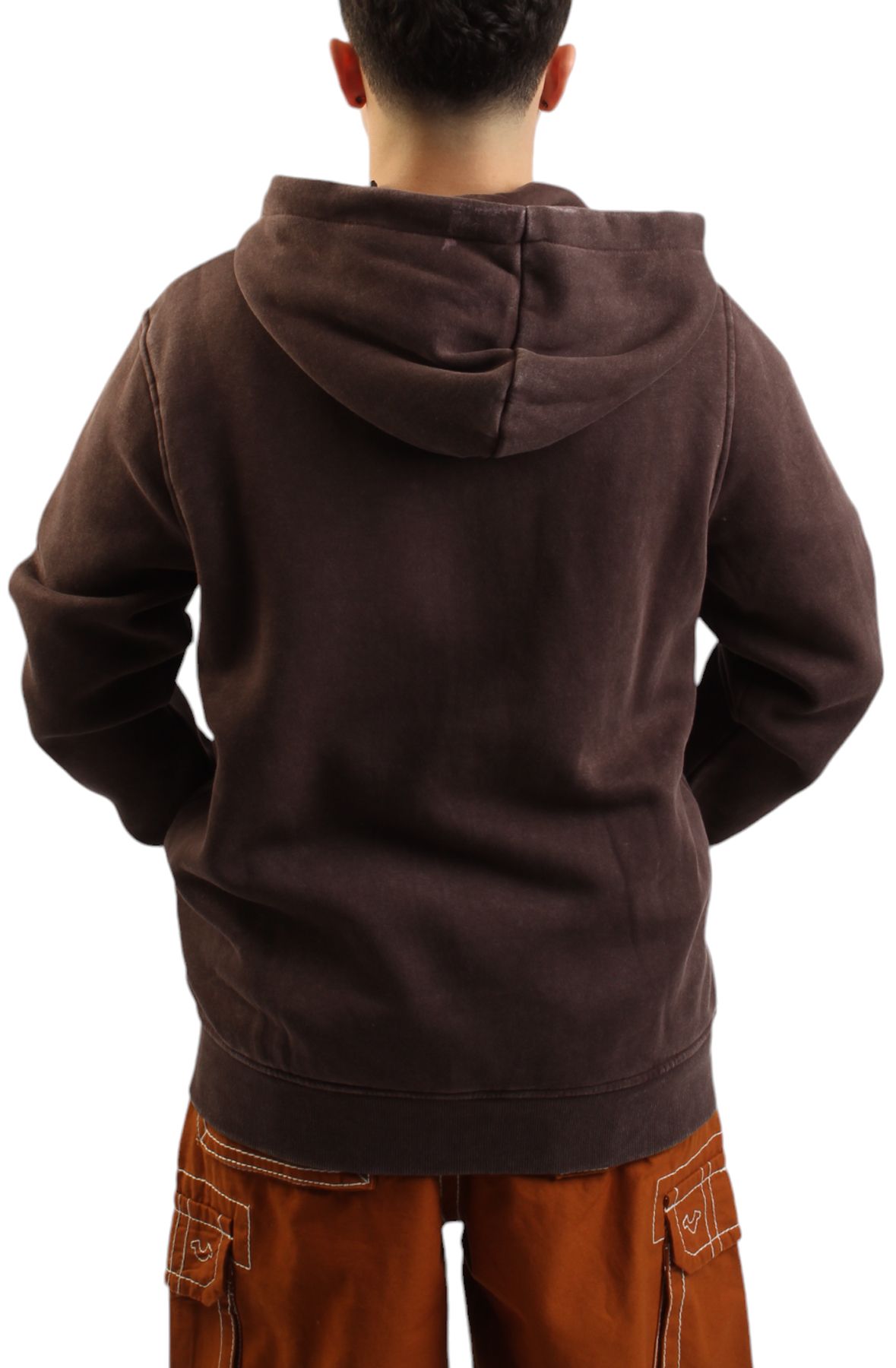 TRUE RELIGION ジップアップ パーカー ブラウン サイズL