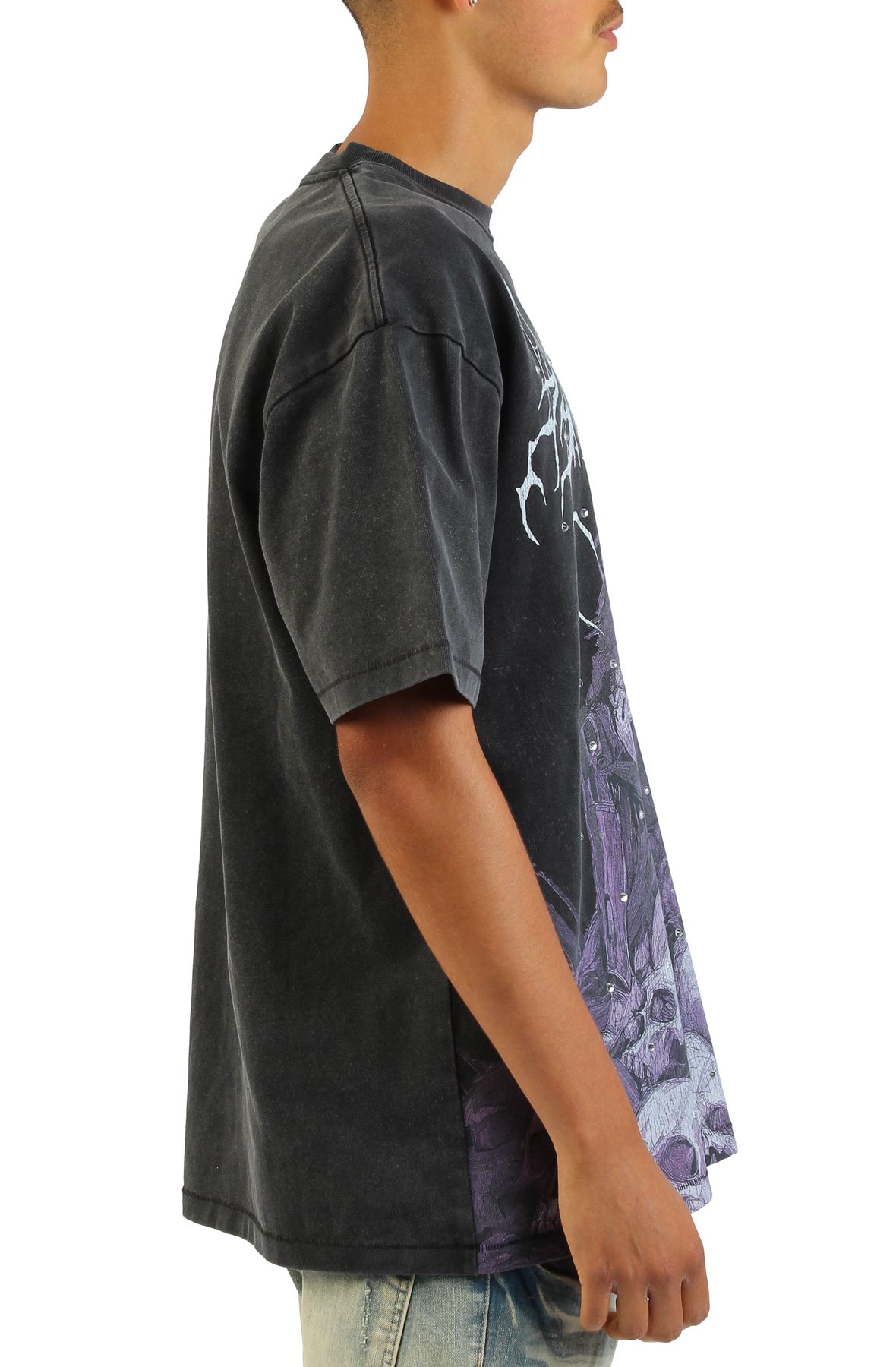 MEMORY LANE Bone Collector T-Shirt MLSMU26-3002VTBLK - Shiekh