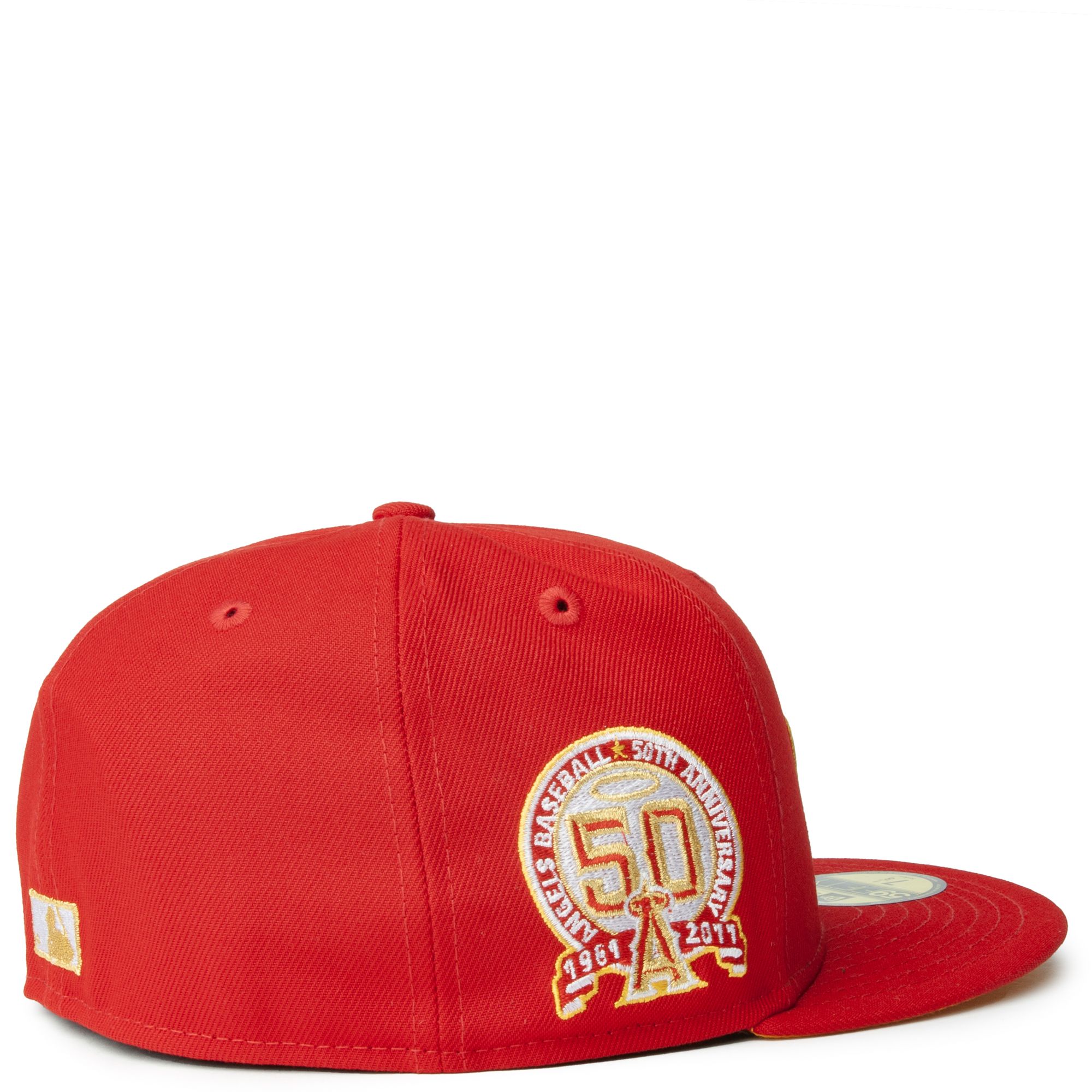 NEW ERA CAPS Angels Red Gold 59Fifty Fitted Hat 70740062