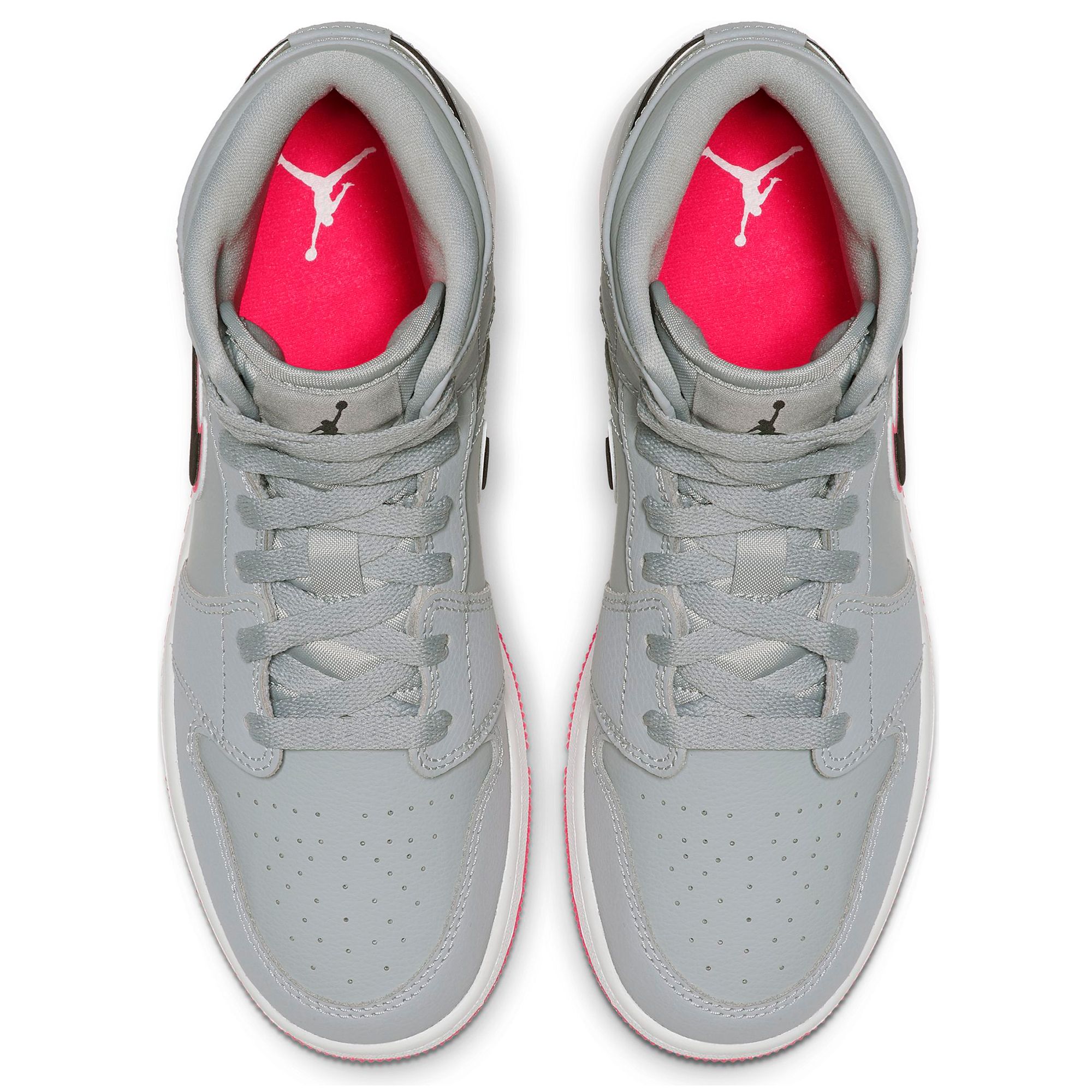 jordan 1 mid wolf grey racer pink black