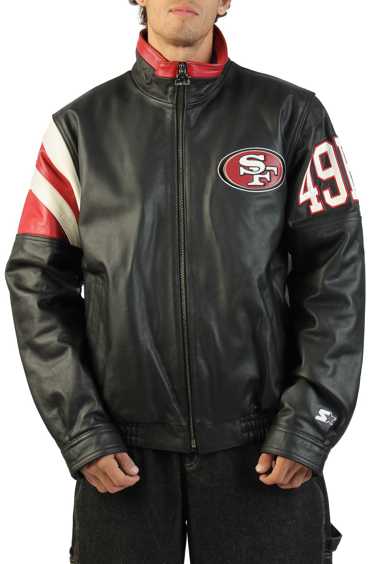 STARTER NFL San Francisco 49ers Mockneck Jacket LS300255-SNF - Shiekh