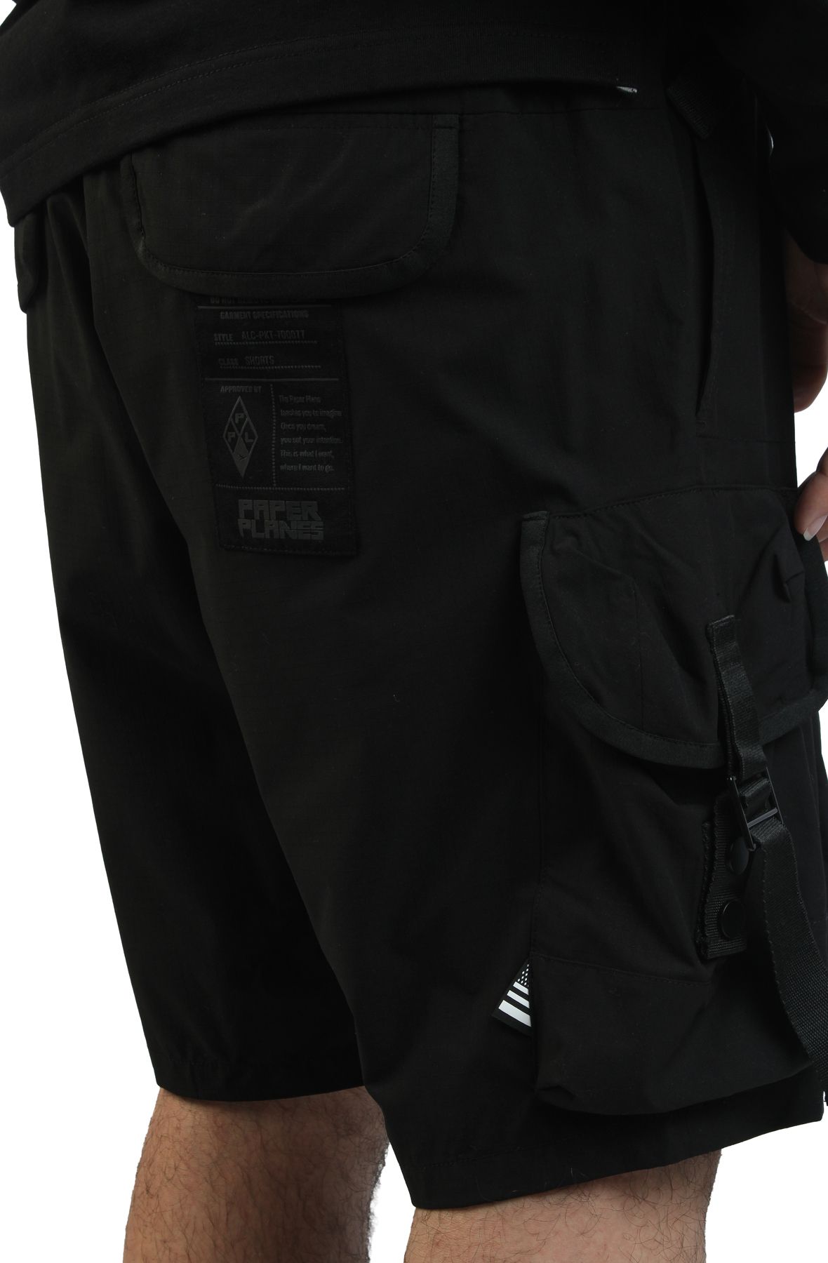 PAPER PLANES Planes Alice Pack Cargo Shorts 700077-BLK - Shiekh