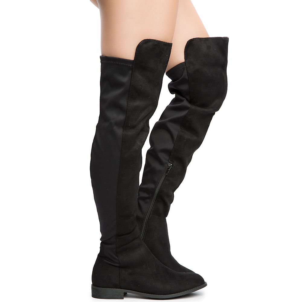 SHIEKH Oksana-132 Over The Knee Boots OKSANA-132W/BLACK - Shiekh