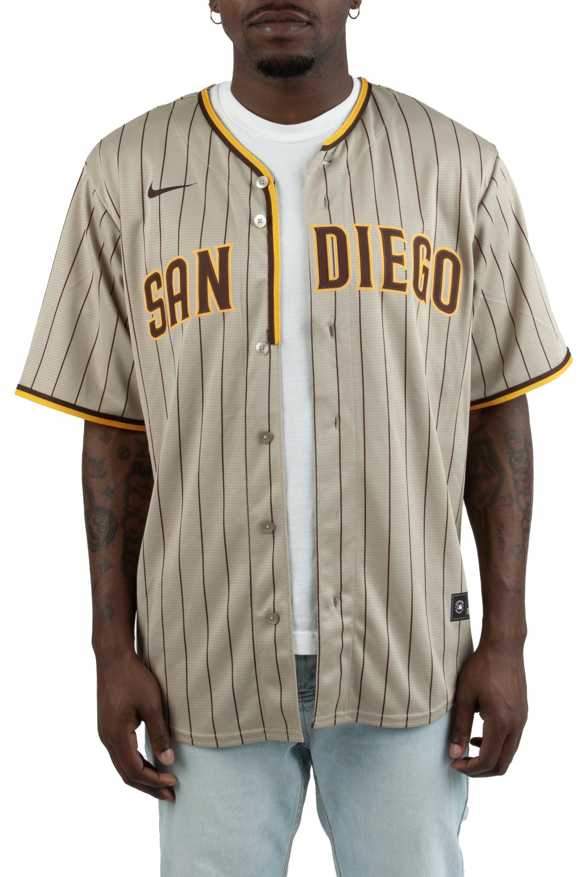Men's Nike Tan San Diego Padres Alternate Replica Team Jersey