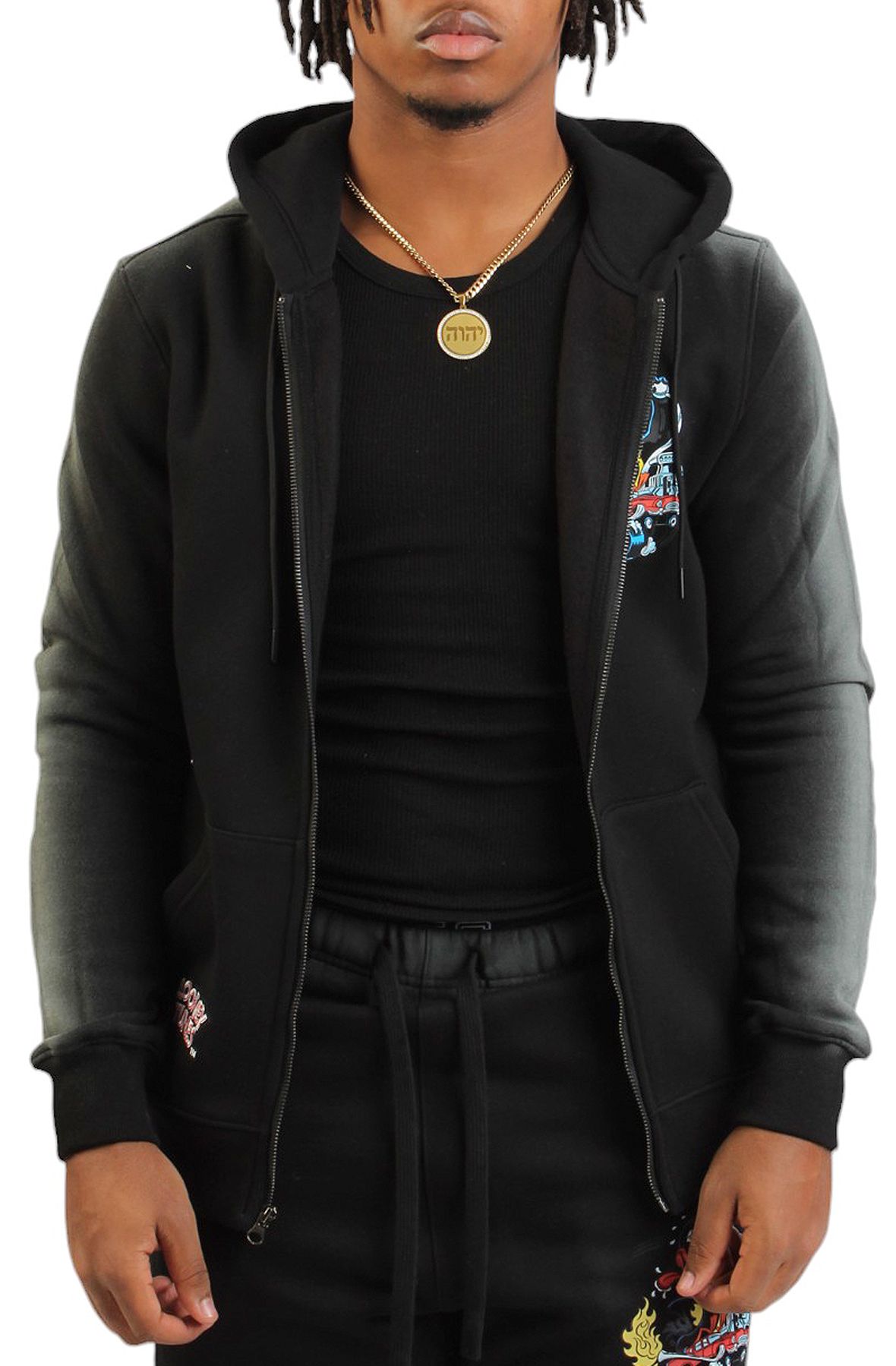 MAXIMA Looney Tunes Hot Rod Daffy Hoodie LT50942-BLK - Shiekh