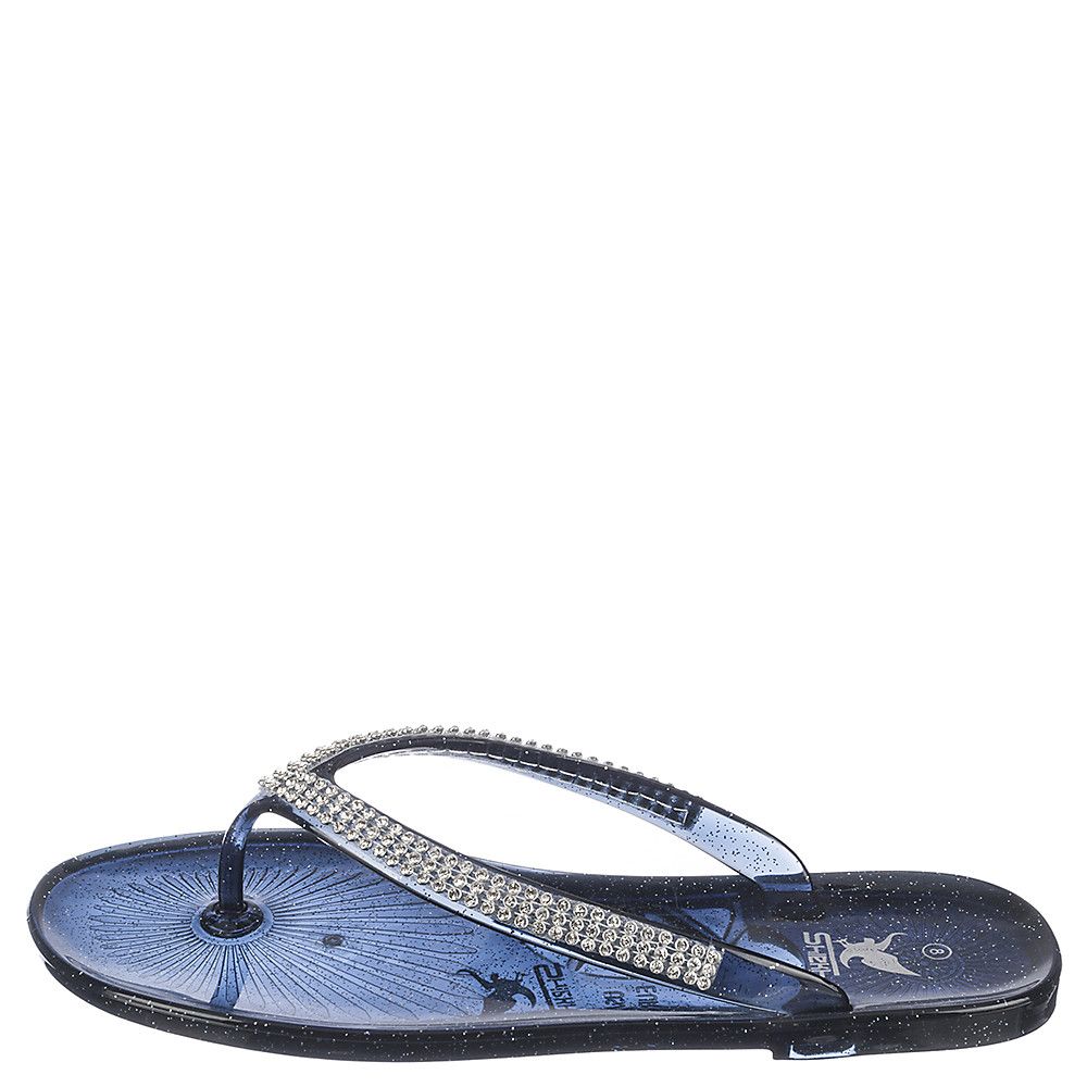 navy jeweled sandals