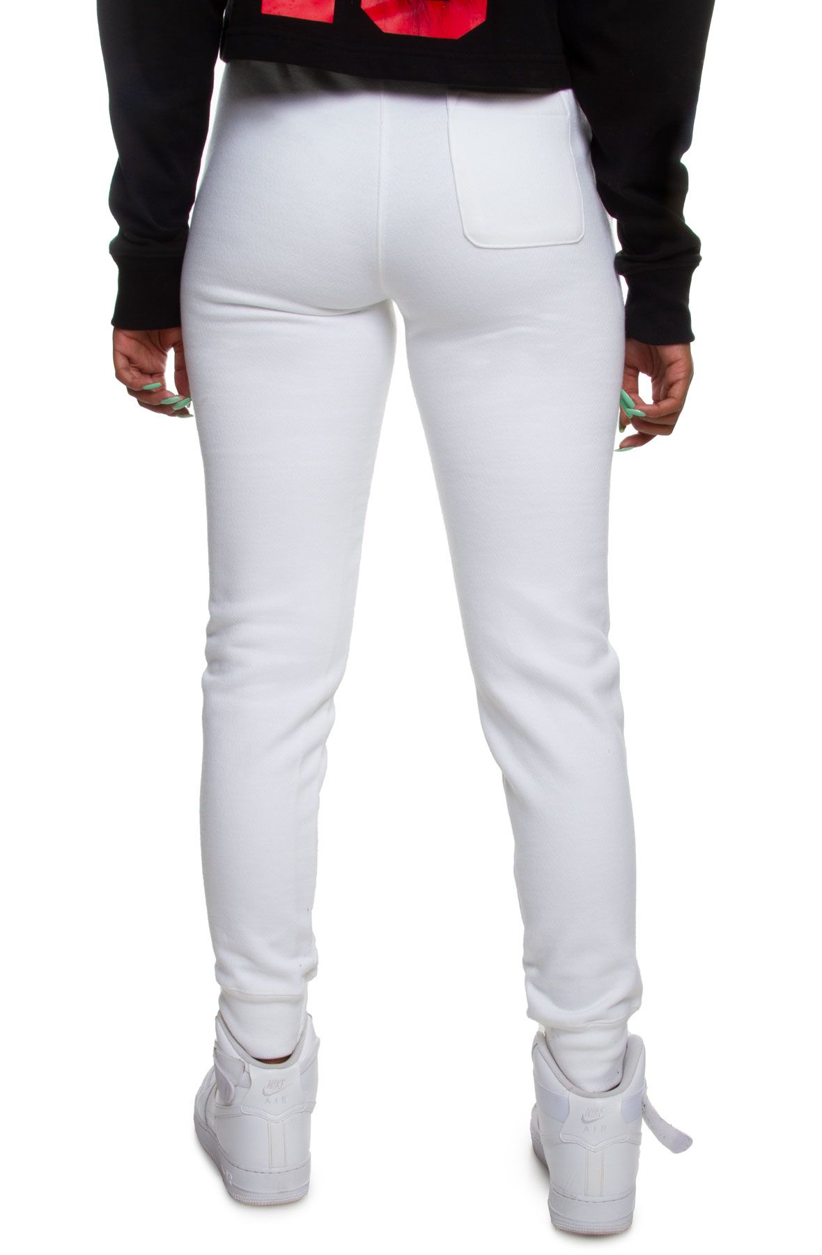 champion reverse weave joggers white