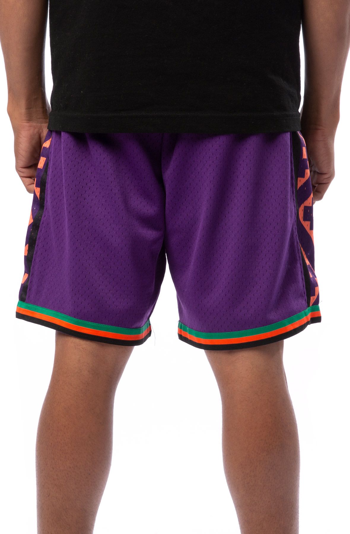 MITCHELL AND NESS Charlotte Hornets 1994-95 Alternate Swingman Shorts  SMSHAC18011-CHOPURP94 - Shiekh