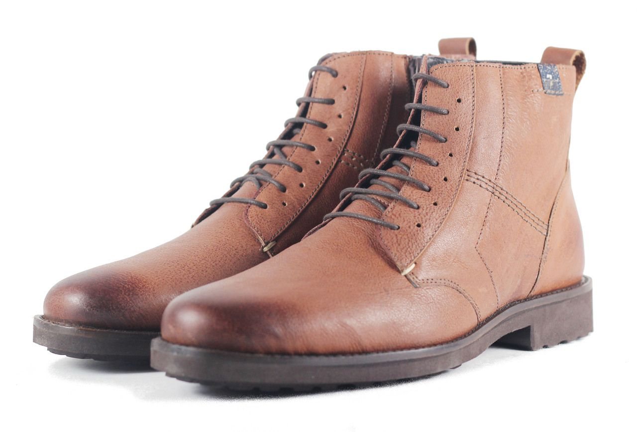 Seven for All Mankind for Men: Indigo Cognac Leather Boot SJ400118