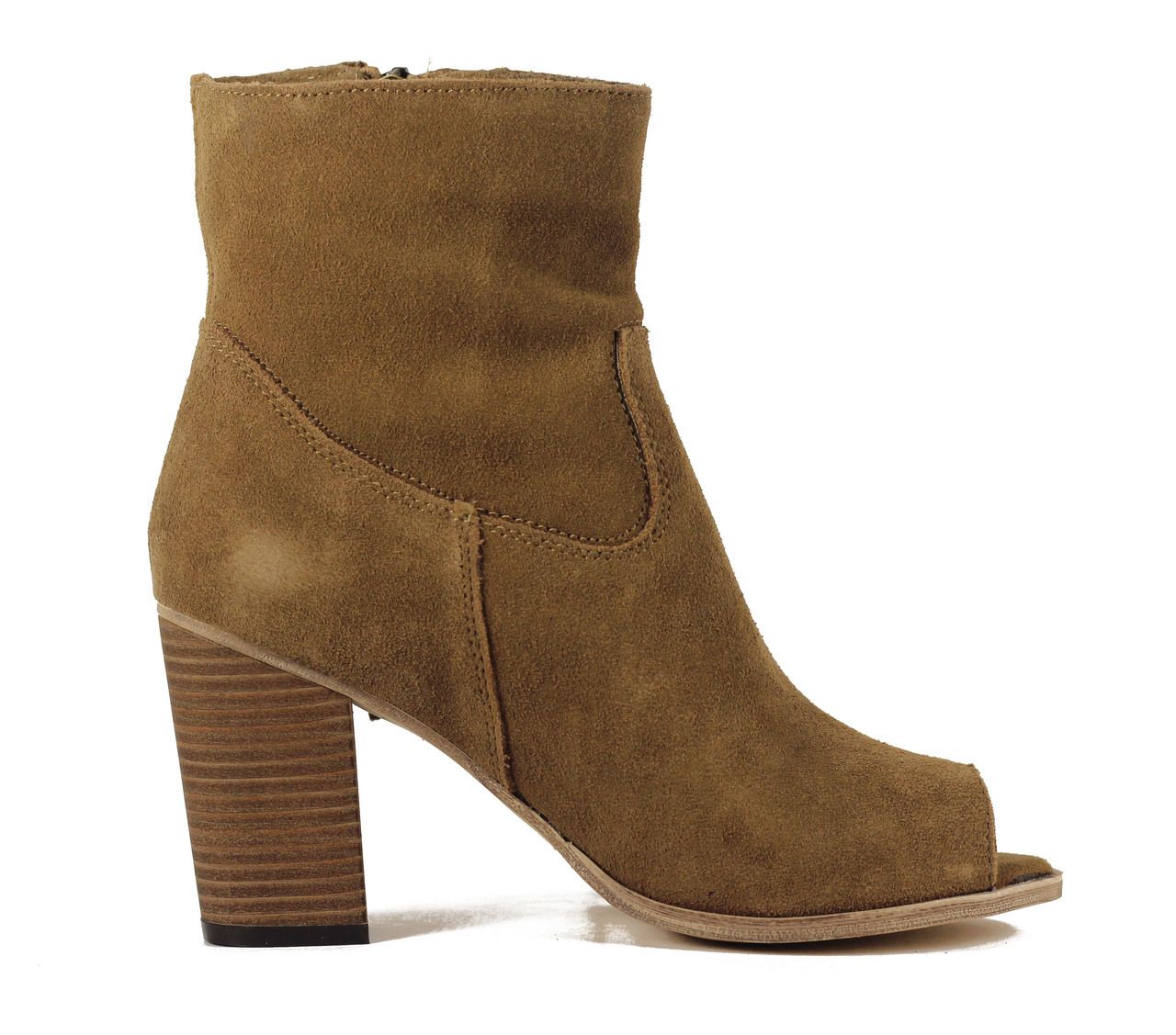 MIA for Women: Coty Natural Suede Peep Toe Boots Y327 NAT - Shiekh