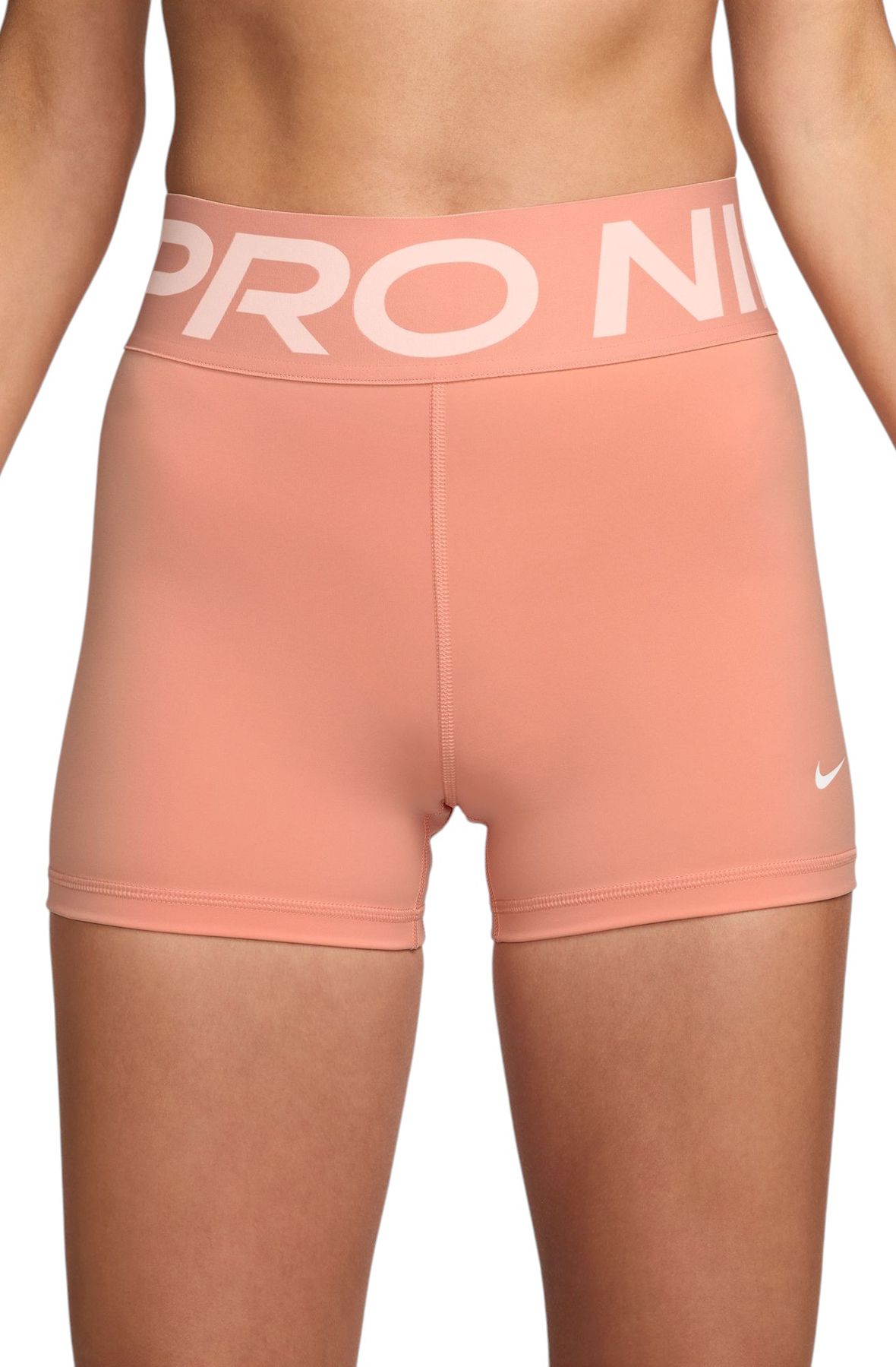 peach nike pro shorts