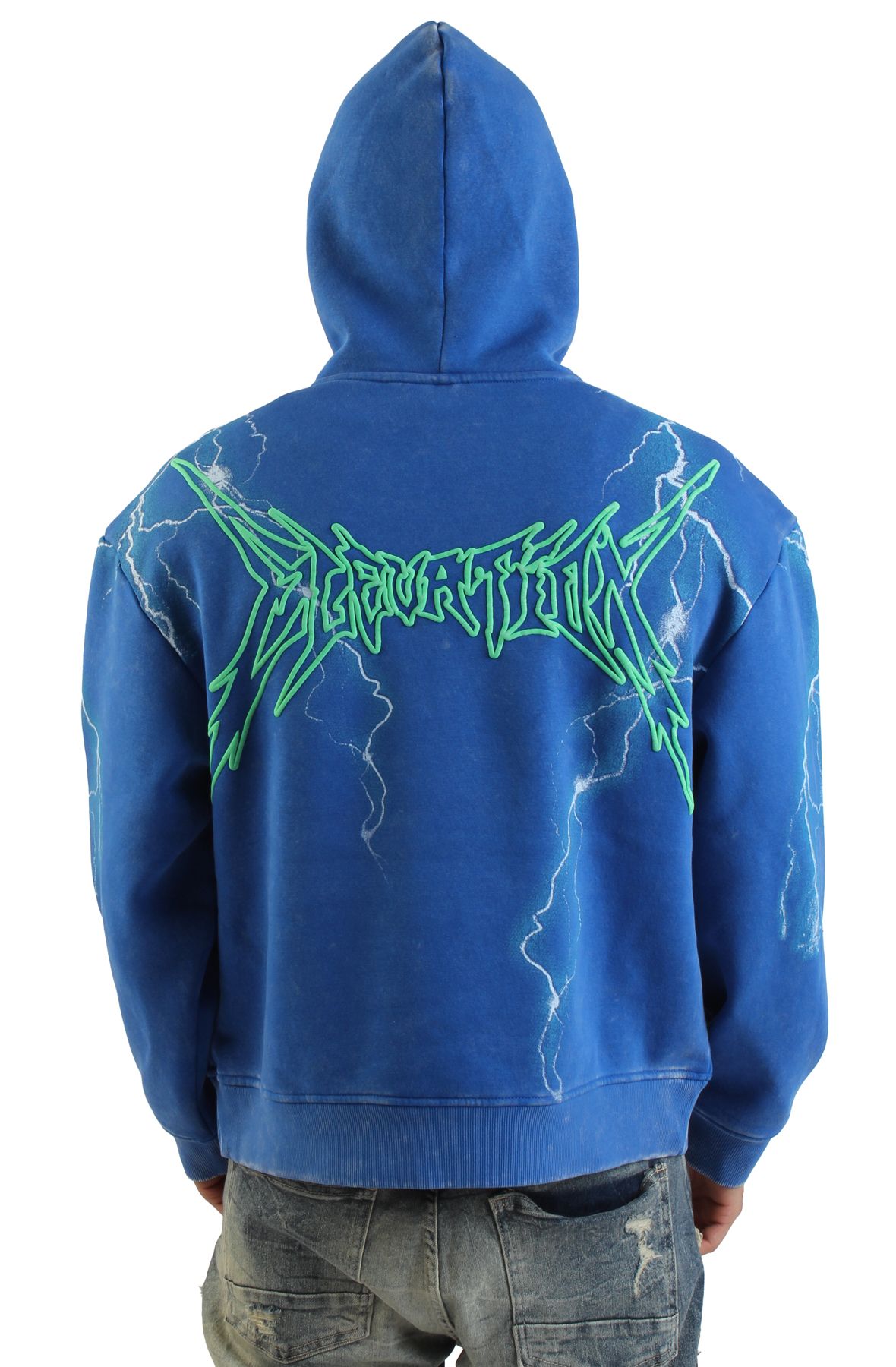 SMOKE RISE Paradise Lightning Hoodie FO25567SK-BLUE - Shiekh