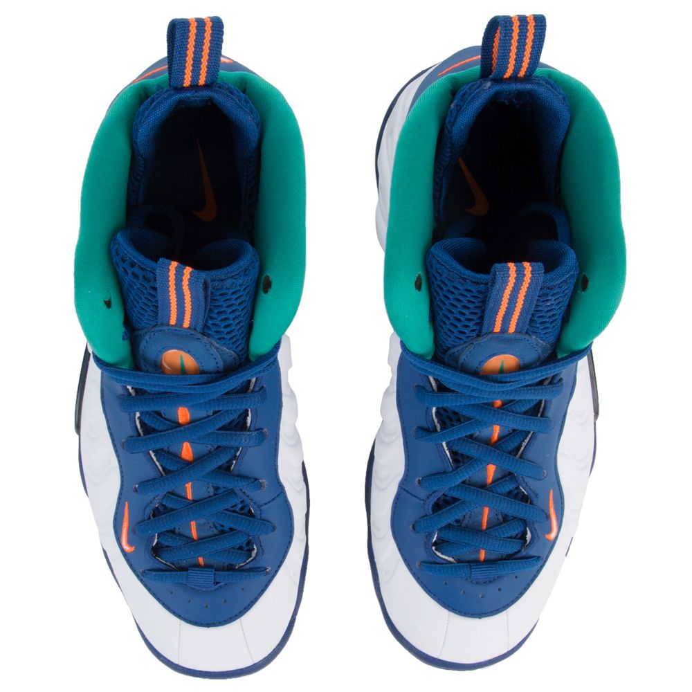 ナイキ ボーイズ/キッズ/レディース バッシュ Nike Little Posite Pro スニーカー Gym Blue/White/Cone/Neptune Green ポジット NIKE LITTLE POSITE PRO (GS) 644792 404 - Shiekh