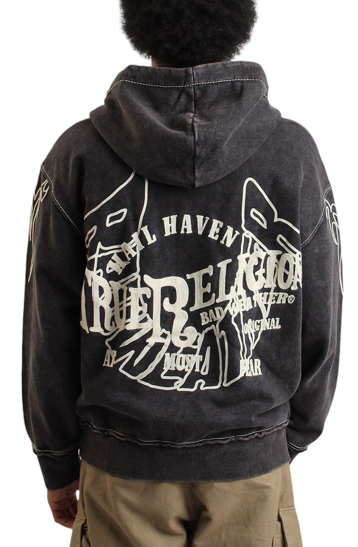 TRUE RELIGION Flames Zip Hoodie 108585-1001 - Shiekh