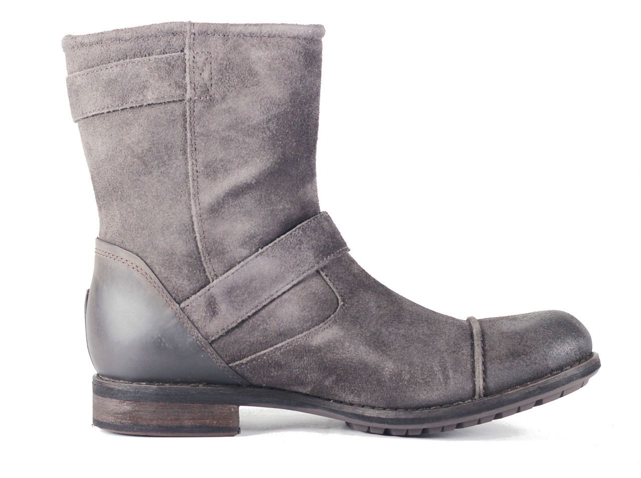 UGG Mens Brown Leather Buckled Lancing Boots UGG Men main image 4