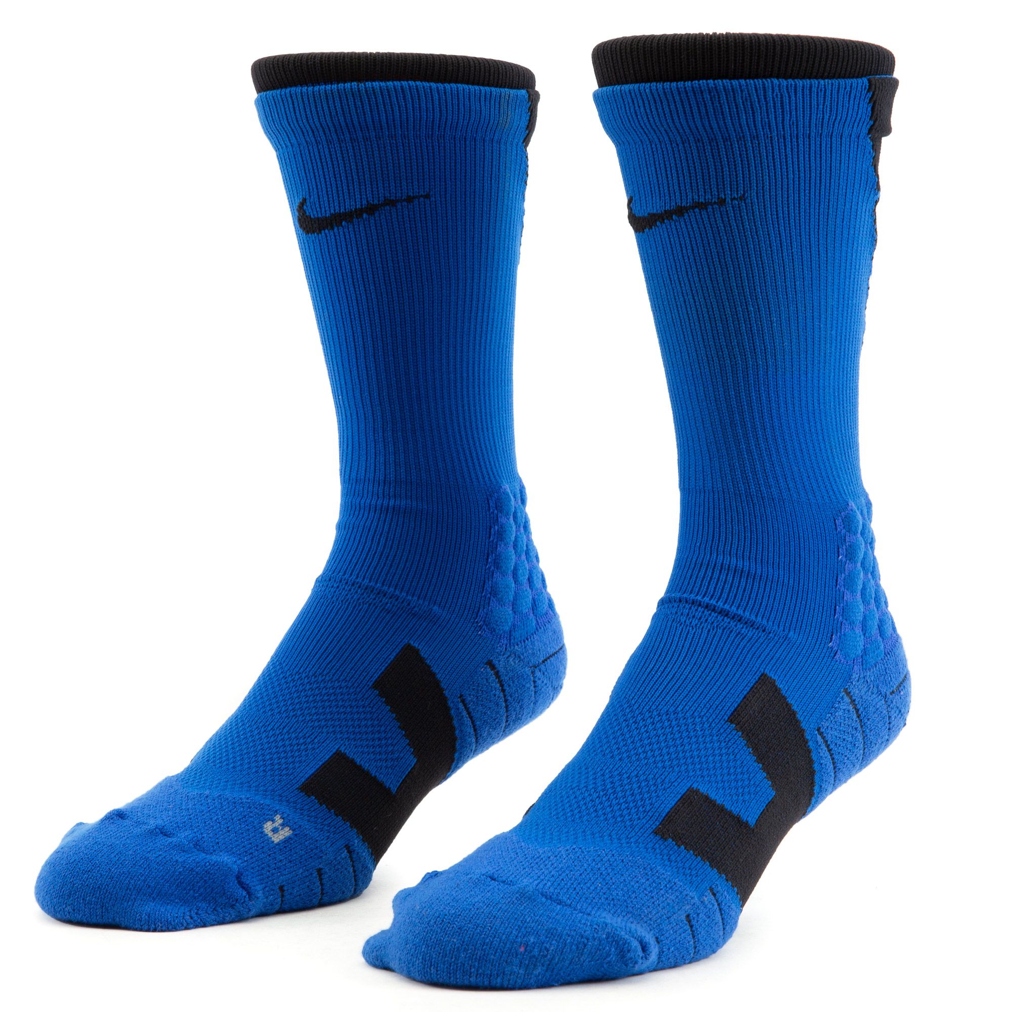 Nike Hyper Elite Basketball Crew Socks (Light Blue Lacquer/Bright Crimson)