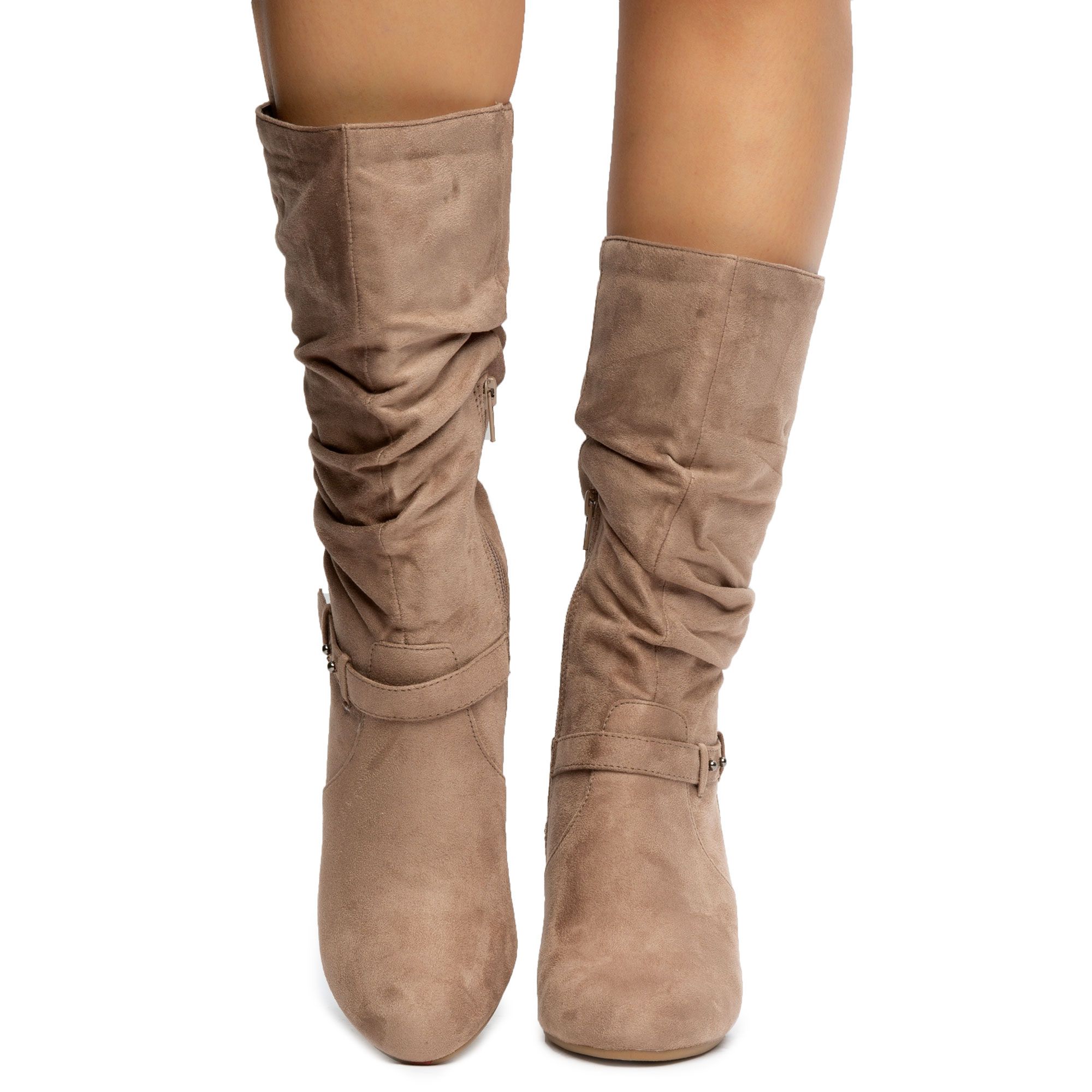 calf heel boots