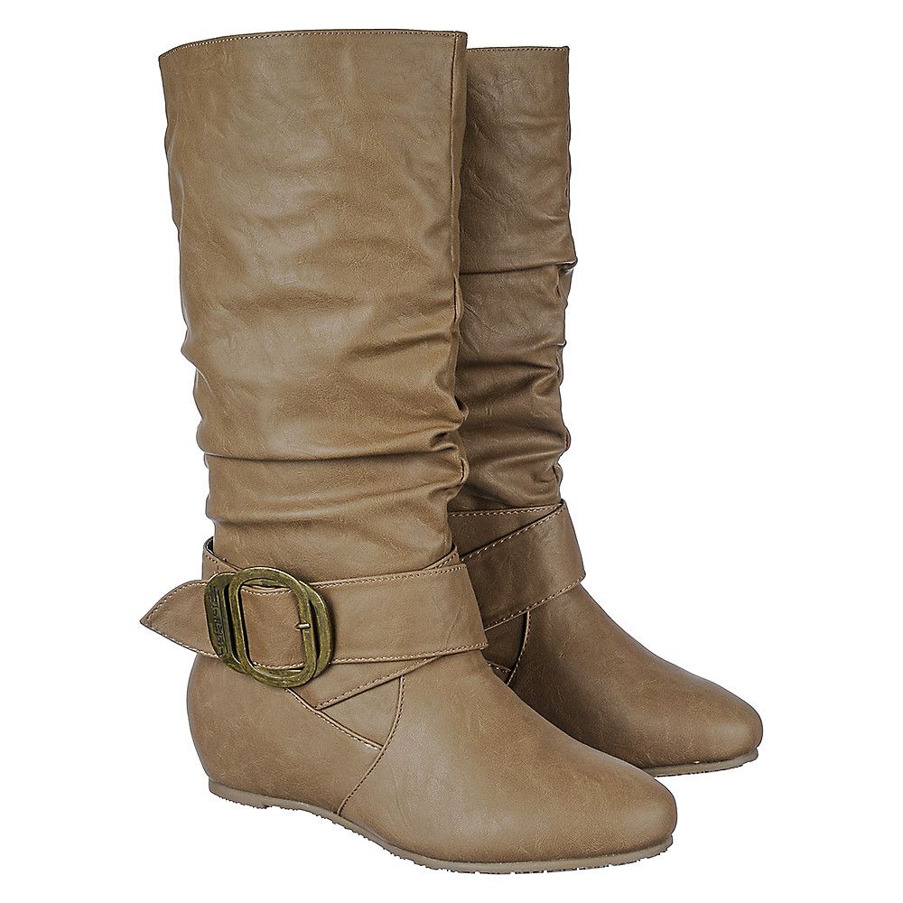 SHIEKH Women's Mid-Calf Pocket Boot Candies-76AP CANDIES-76AP/TAUPE ...