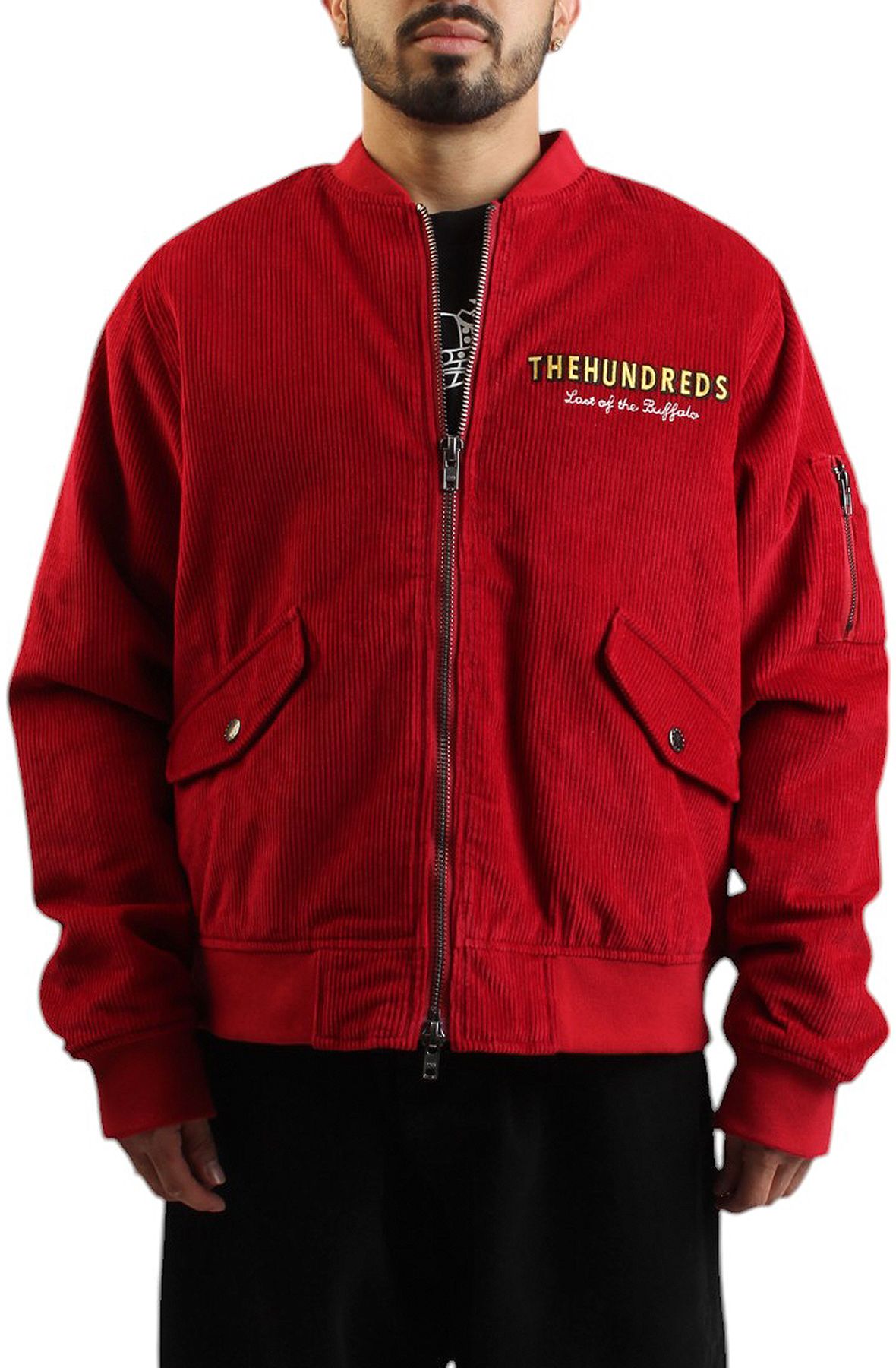 THE HUNDREDS Buffalo Bomber Jacket T25P103006RED - Shiekh