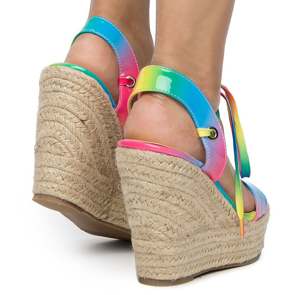 multicolor espadrille sandals