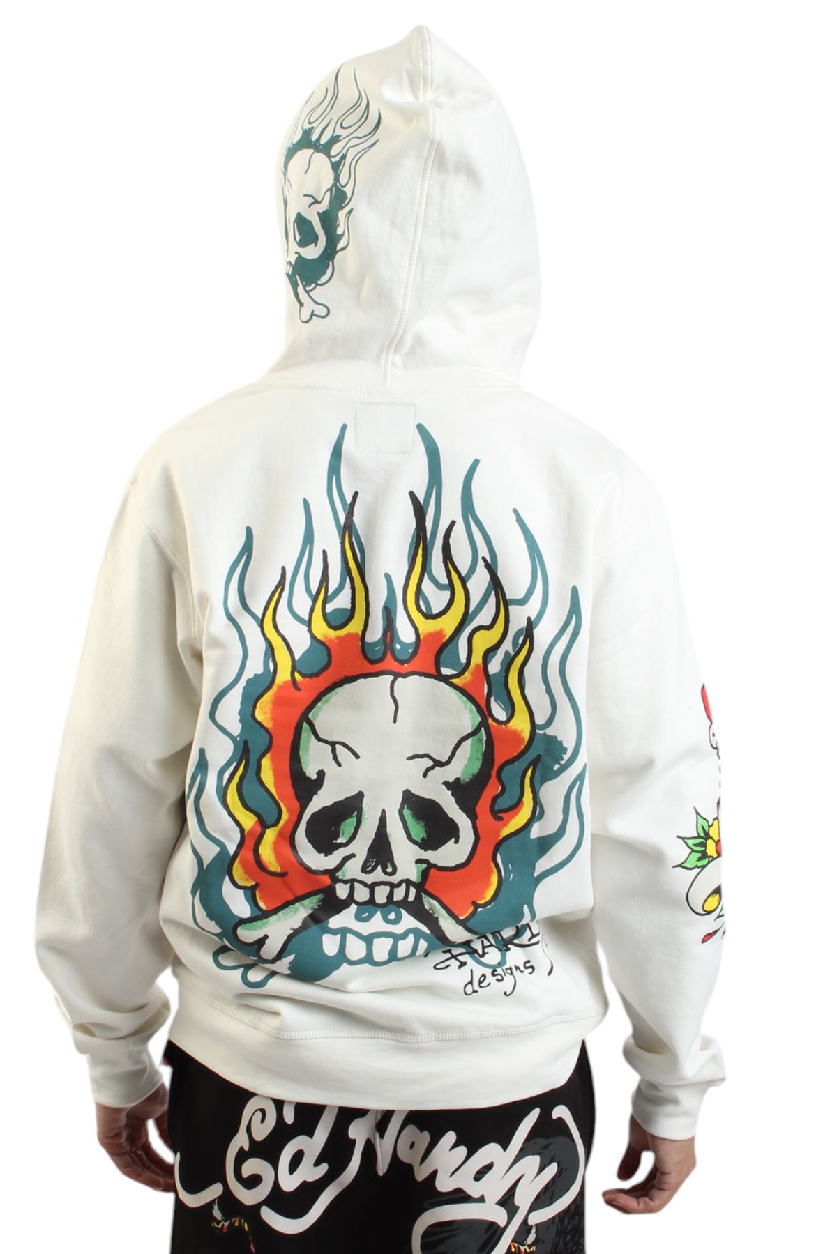 ED HARDY Flame Skull Hoodie EHM1301-45 - Shiekh