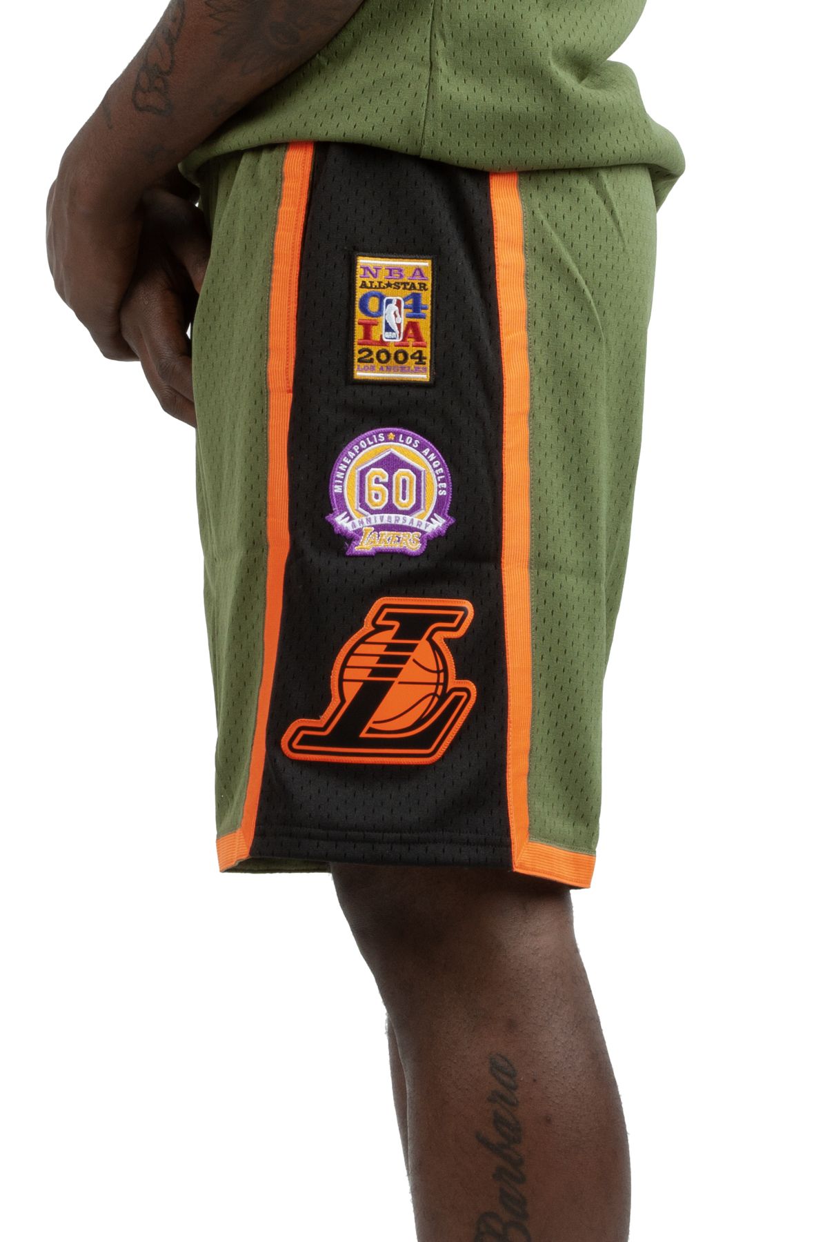 Mitchell & Ness Men's Los Angeles Lakers Green Flight Pants