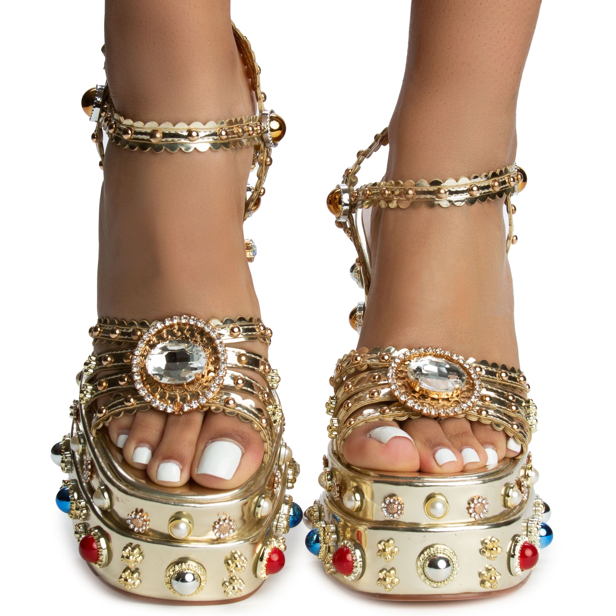 AZALEA WANG Lola Platform High Heel LOLA-NWGLD - Shiekh