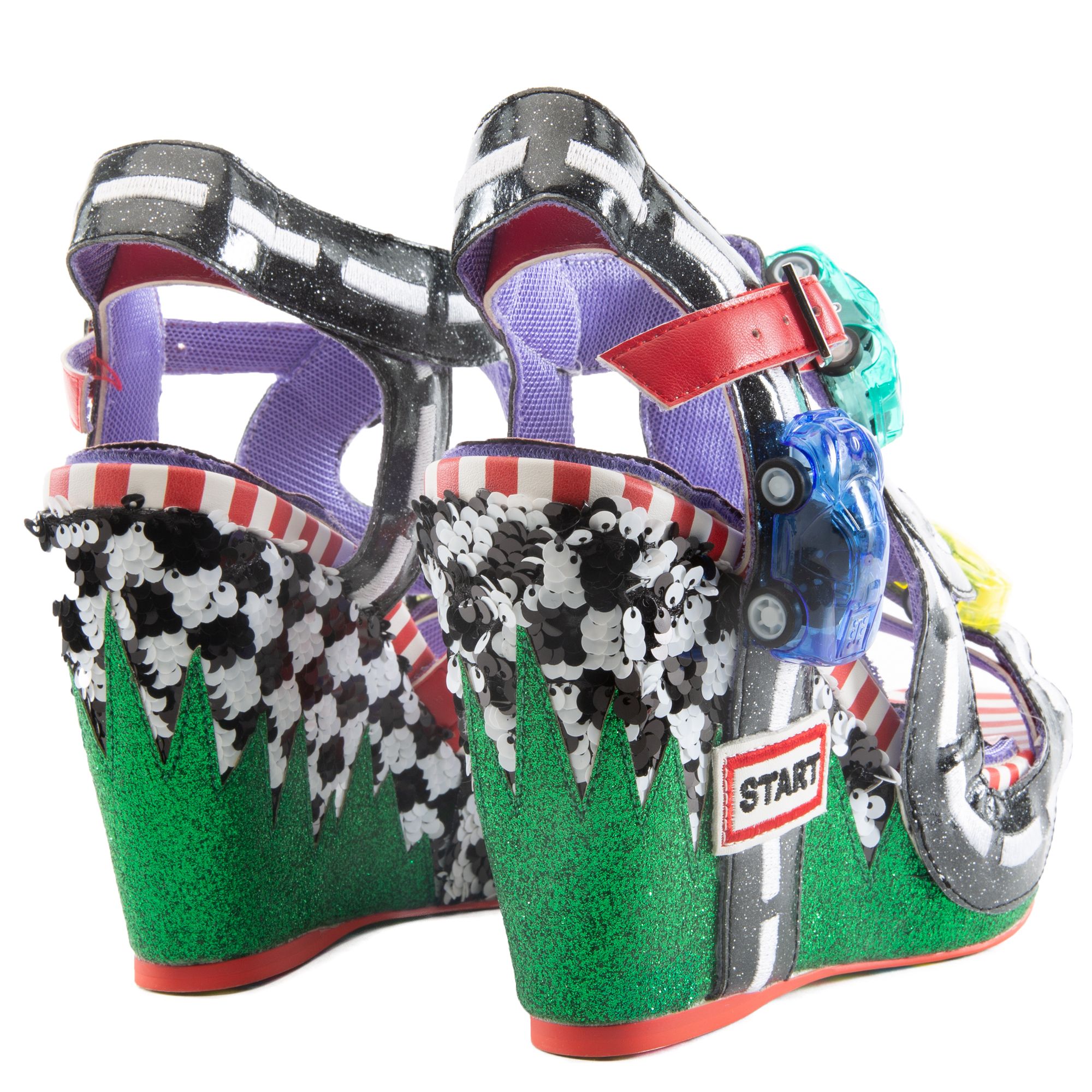 IRREGULAR CHOICE Spaghetti Junction Wedges 4368-15B-BLK - Shiekh