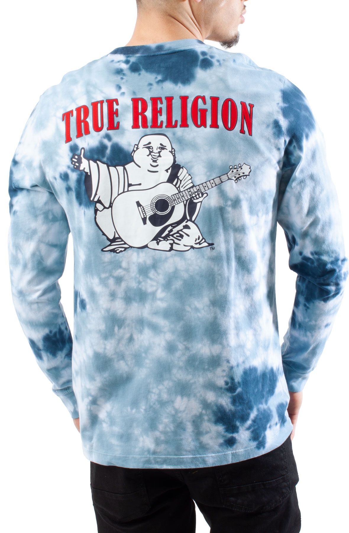 TRUE RELIGION Tie Dye Long Sleeve Classic Logo Tee 106369-4602 - Shiekh