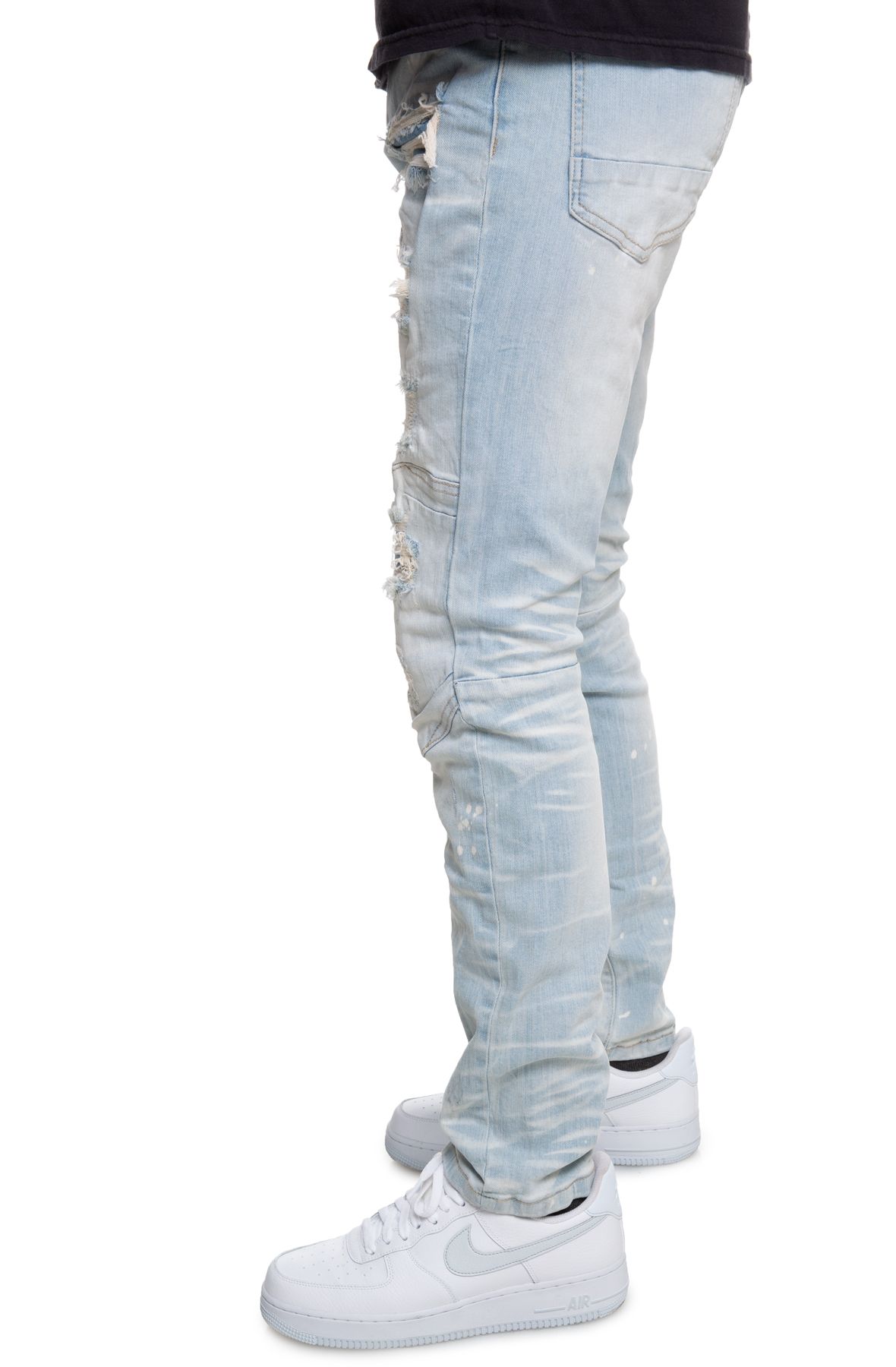 SMOKE RISE Miguel Knee Pad Jeans JP20132-SPKLBL - Shiekh