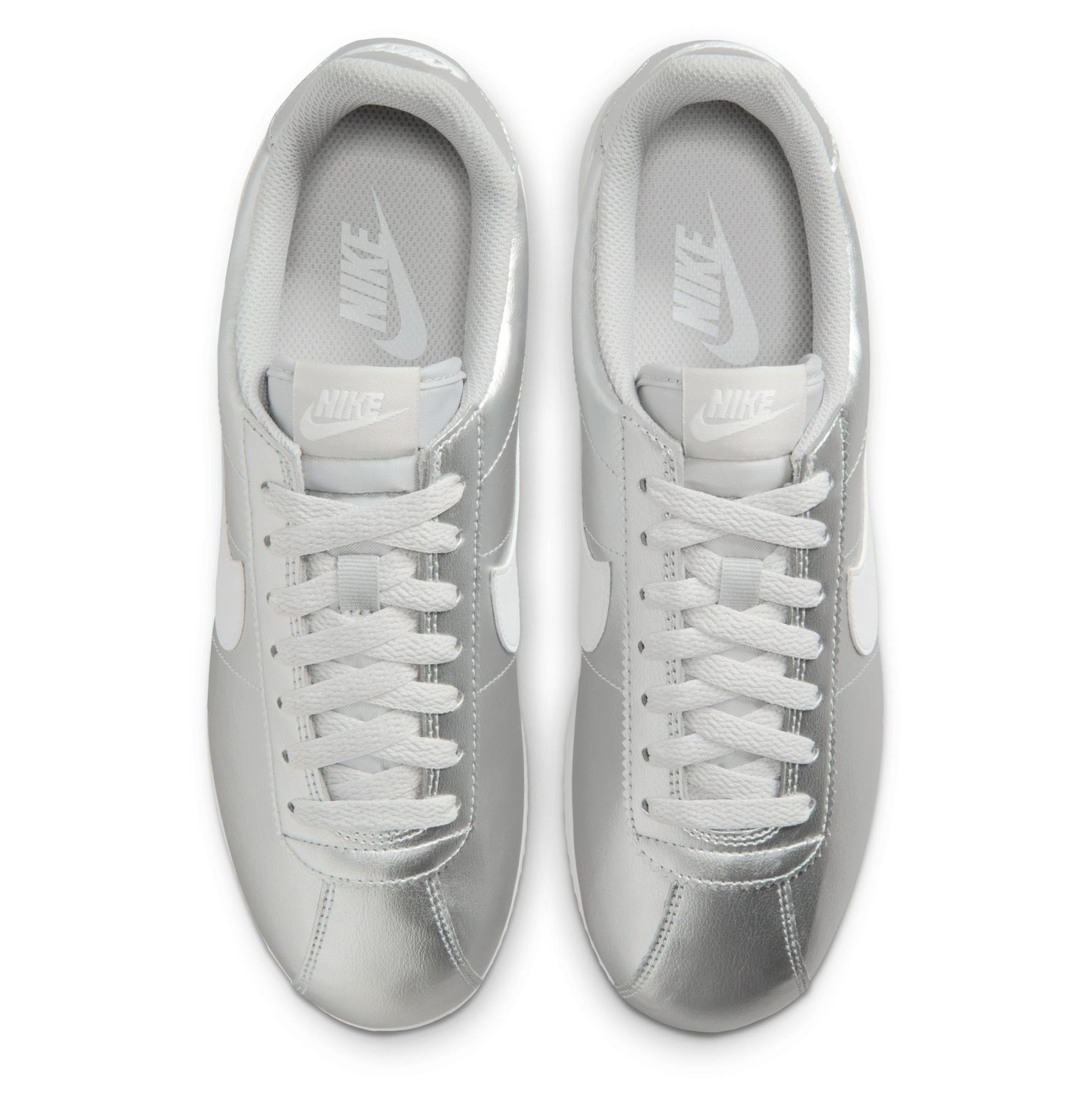 women's nike classic cortez leather metallic casual shoes
