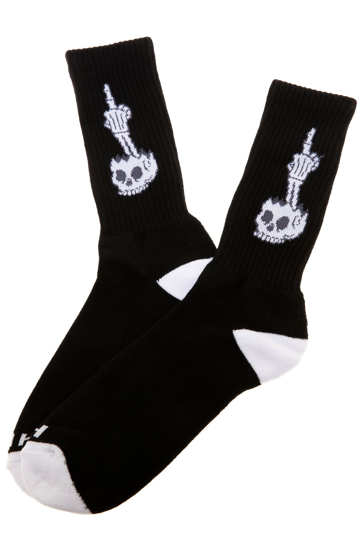 Huf The X Todd Francis Fuckhead Crew Socks In Sk55u01 Blk Shiekh 