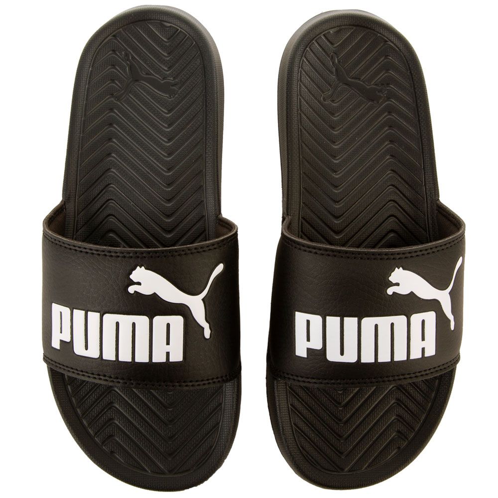 all black puma slides