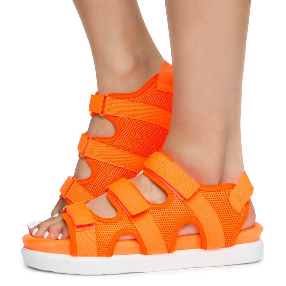 orange flip flops womens