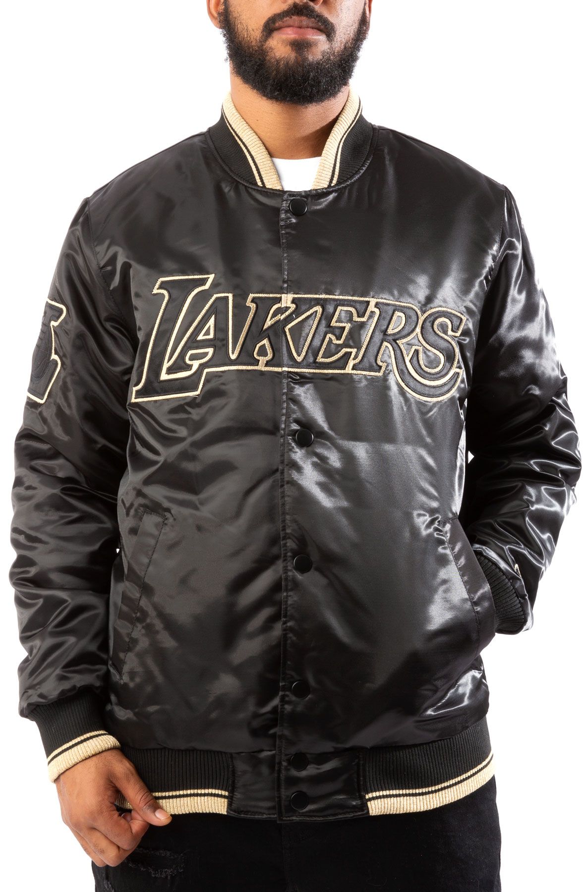 Starter Bomber Black/Gold Los Angeles Lakers Jacket - HJacket