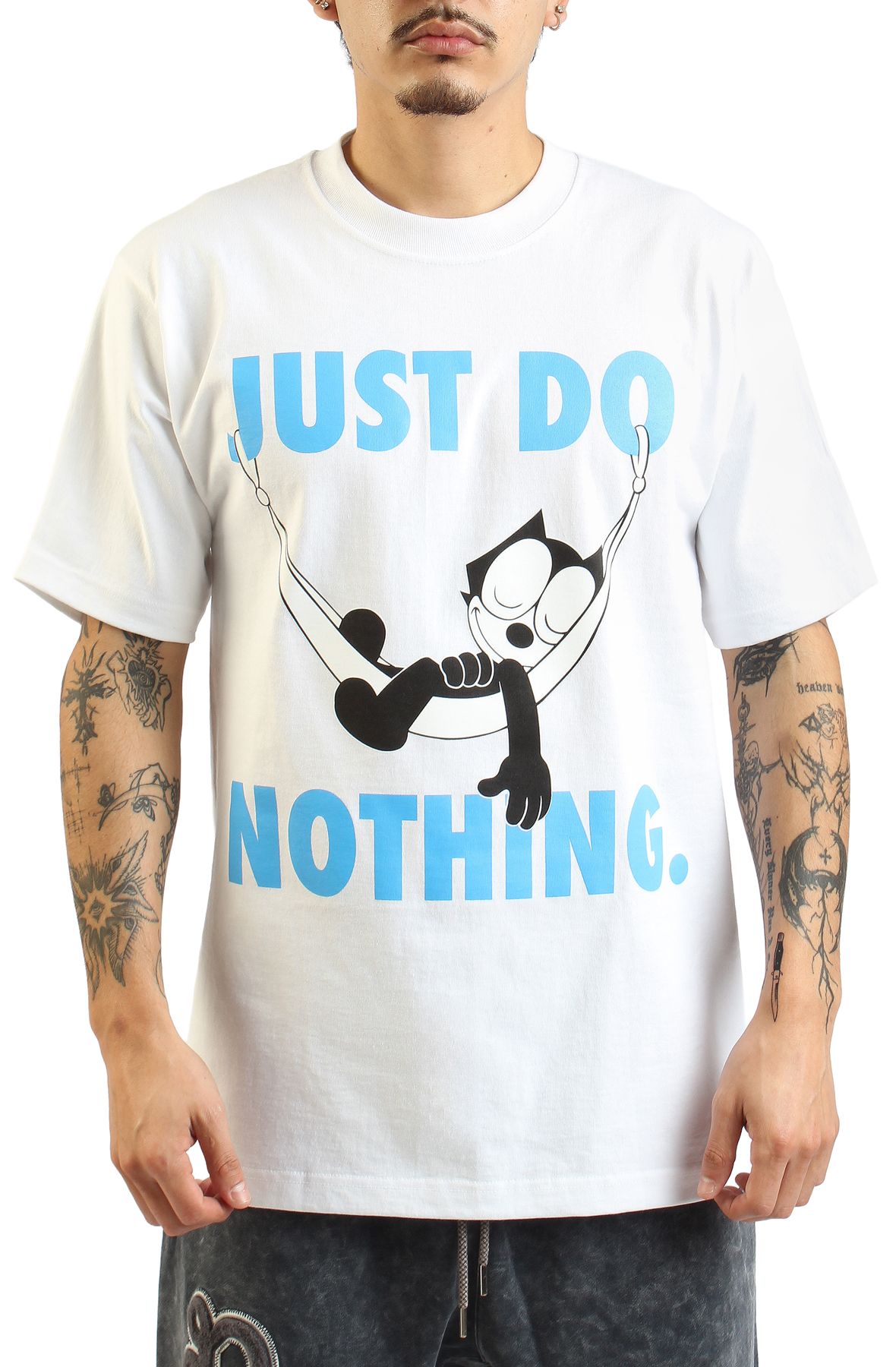 MARKET Felix The Cat Do Nothing T-Shirt MKT25FW-SS0557WHT - Shiekh
