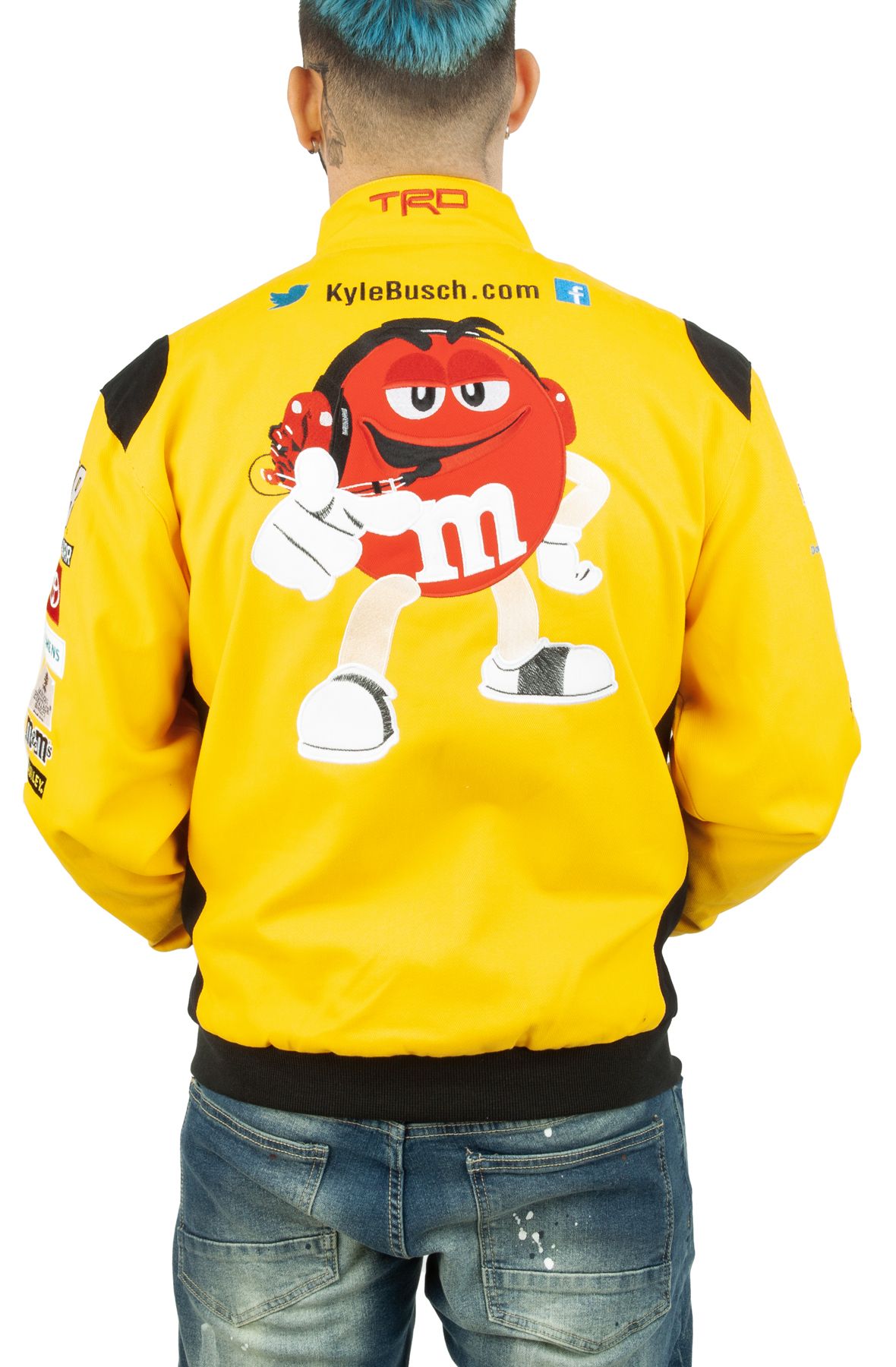 M&M's レースジャケット 黄色 古着 WINNERS CIRCLE M&Ms エムアンドエムズ レーシング