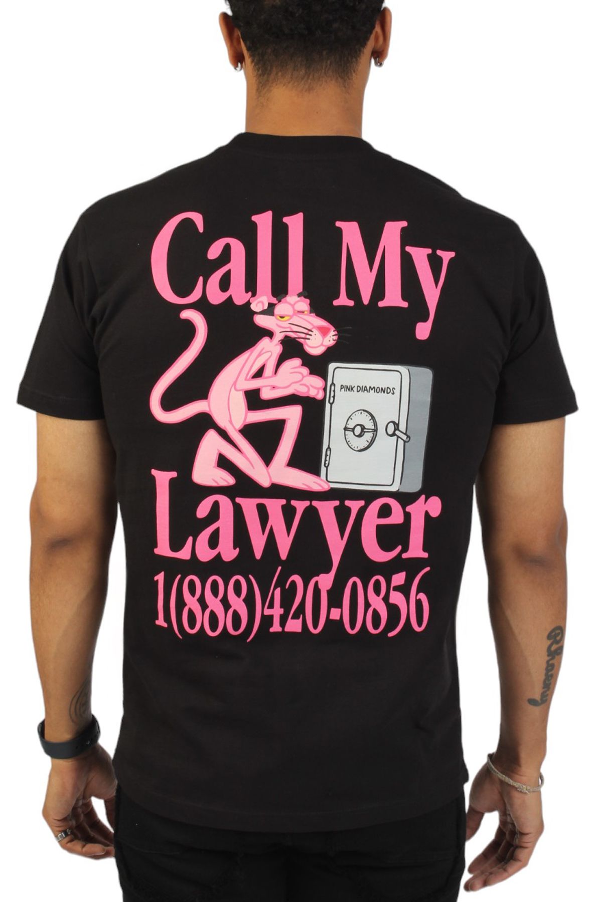 MARKET Pink Panther Call My Lawyer T-Shirt 399001787BLK - Shiekh