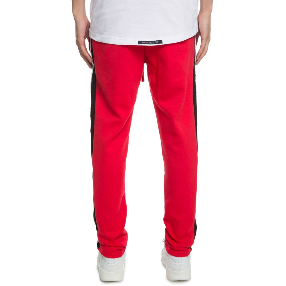 red track pants women's