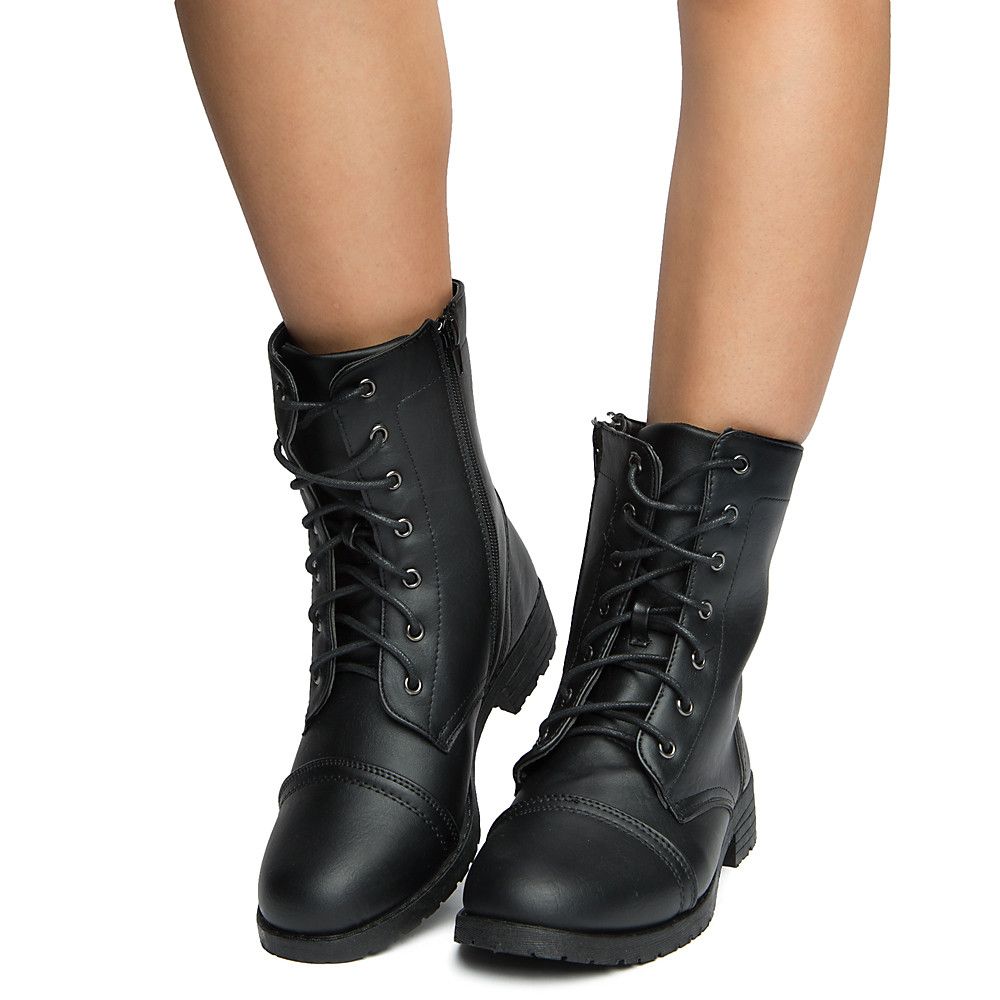 stylish military boots
