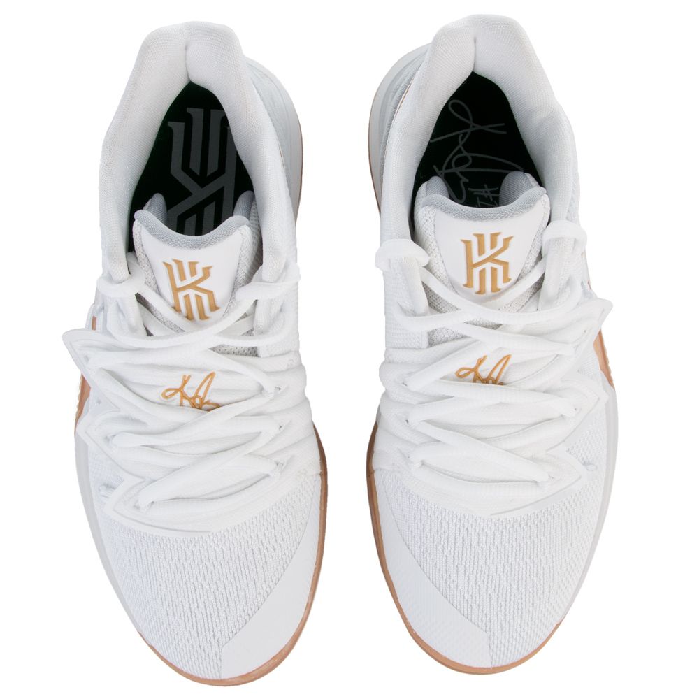 white kyrie 5s