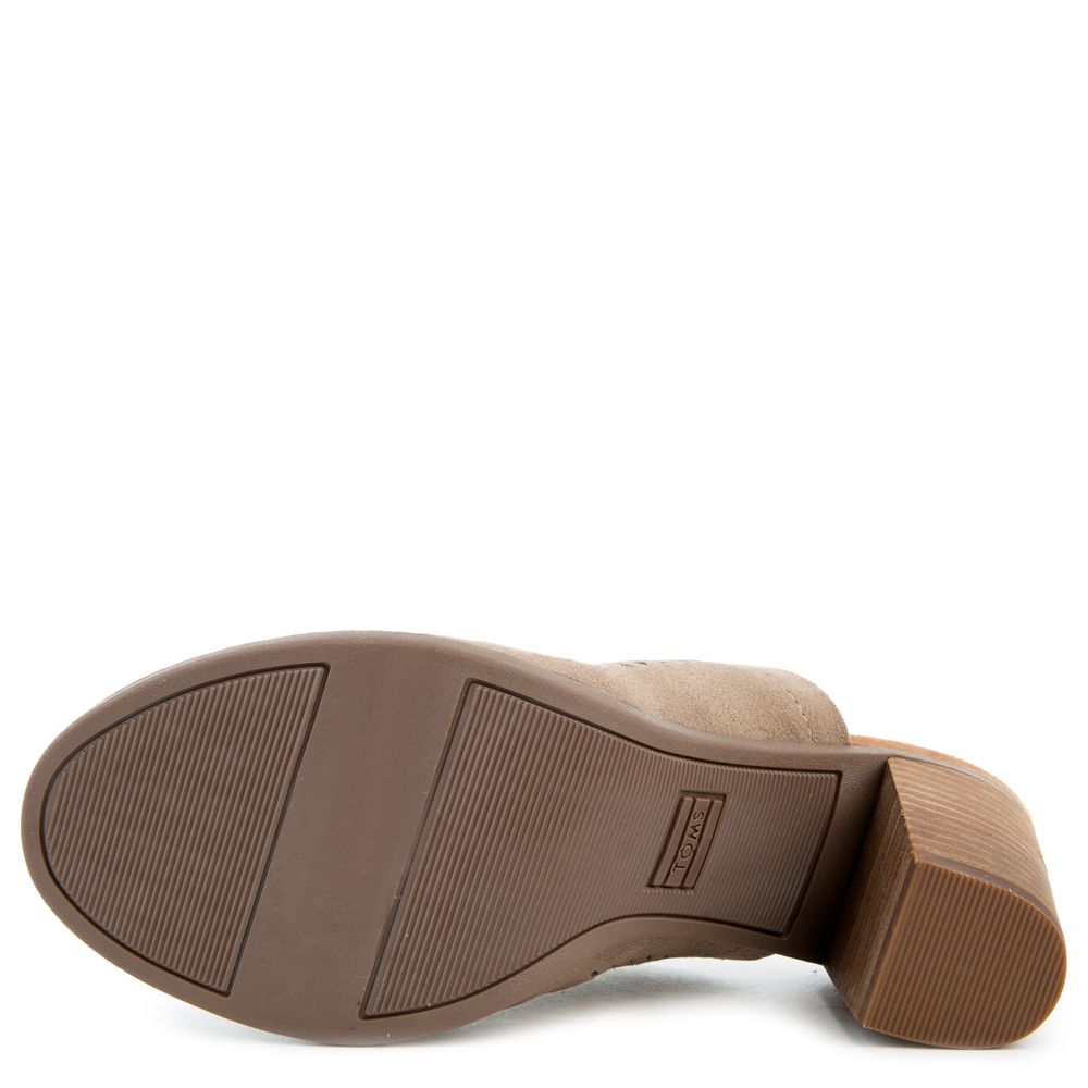 TOMS Majorca Mule Heels in Desert Suede 10009816 Shiekh